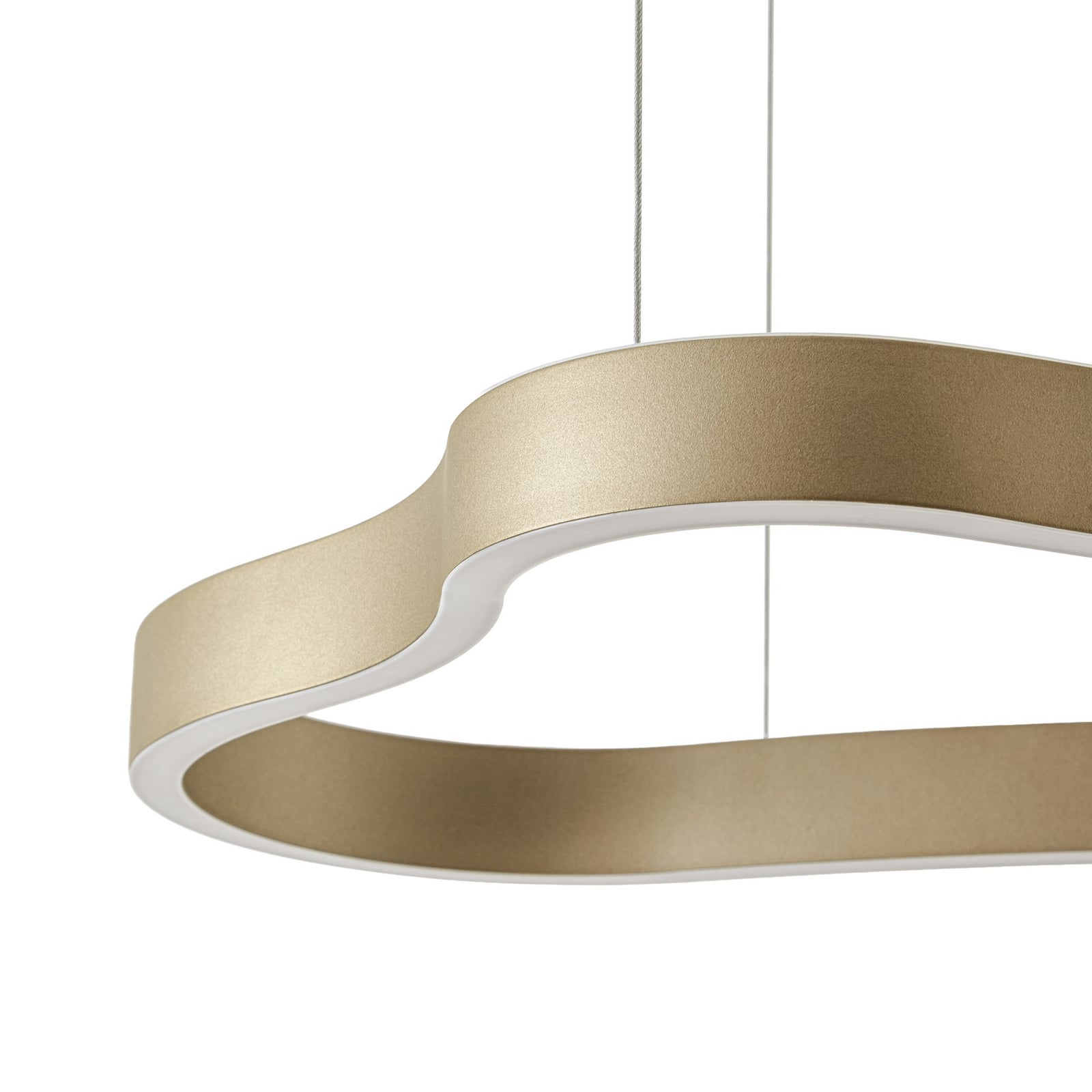 Żyrandol LED Lucande Vikali, złota, CCT, ściemniany, 90 x 45 cm Żyrandol LED Lucande Vikali, złota, CCT, ściemniany, 90 x 45 cm