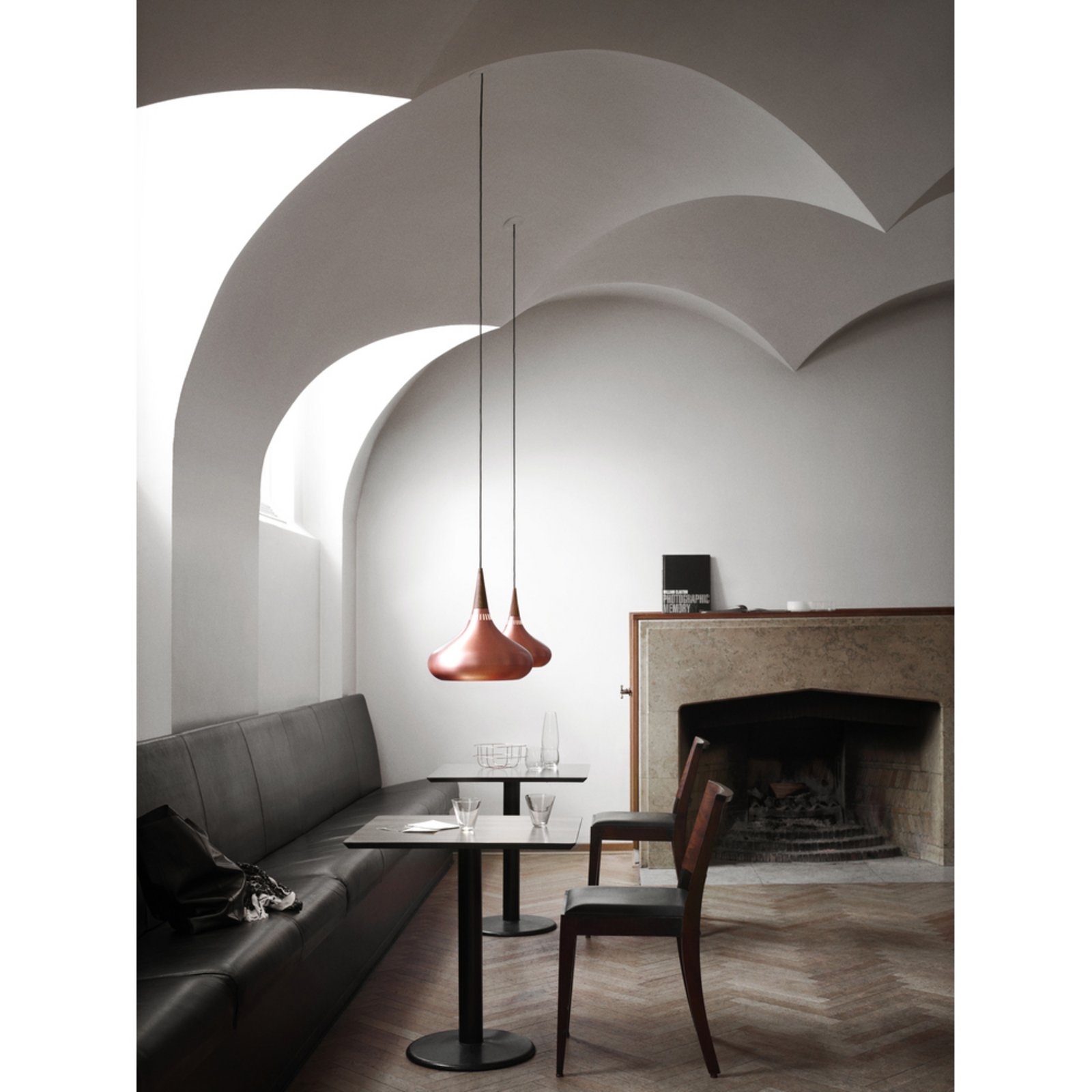 Orient P2 Závěsné Světlo Matte Alu/Oak - Fritz Hansen