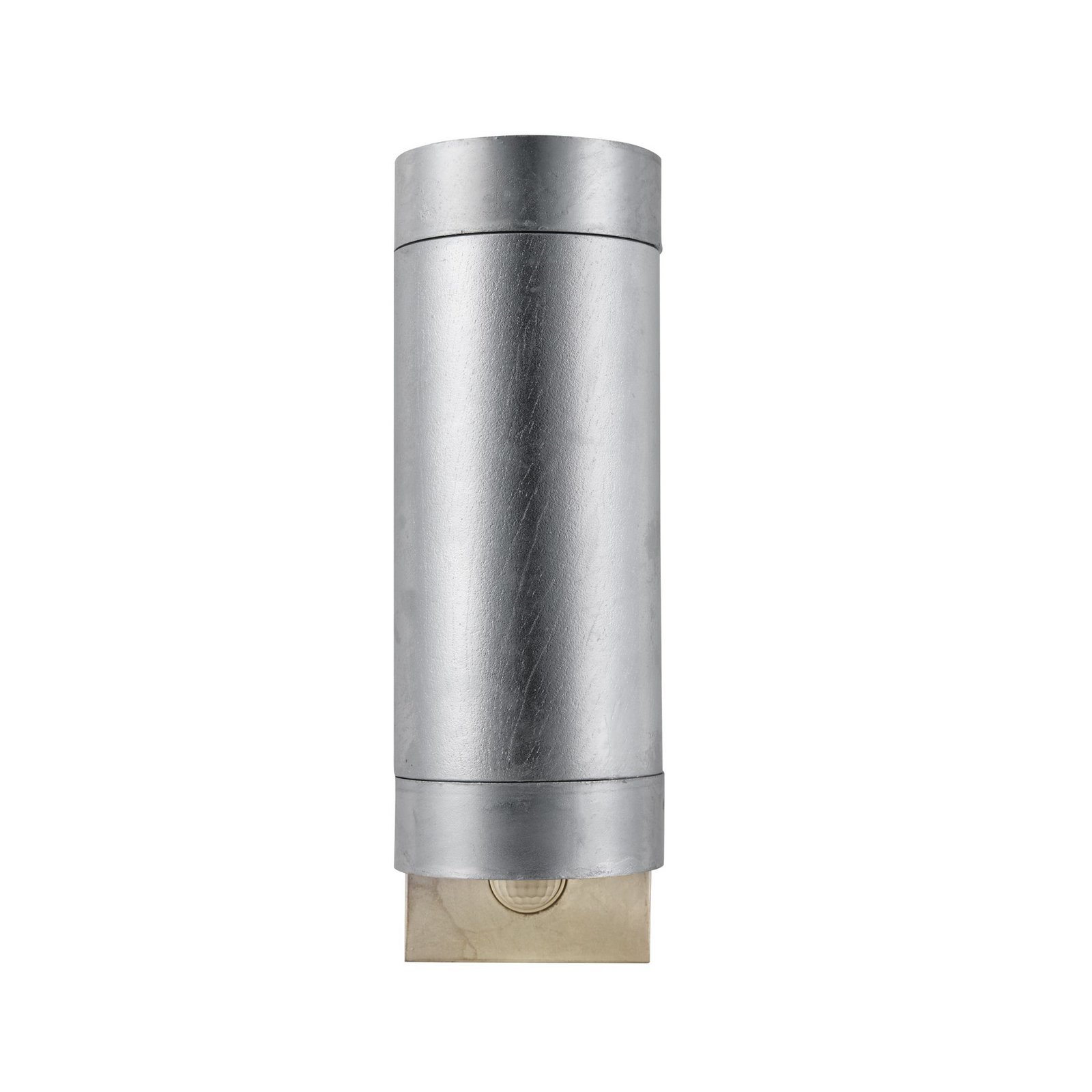 Tin Maxi Double Sensor outdoor wall lamp, galvanised, IP54, GU10
