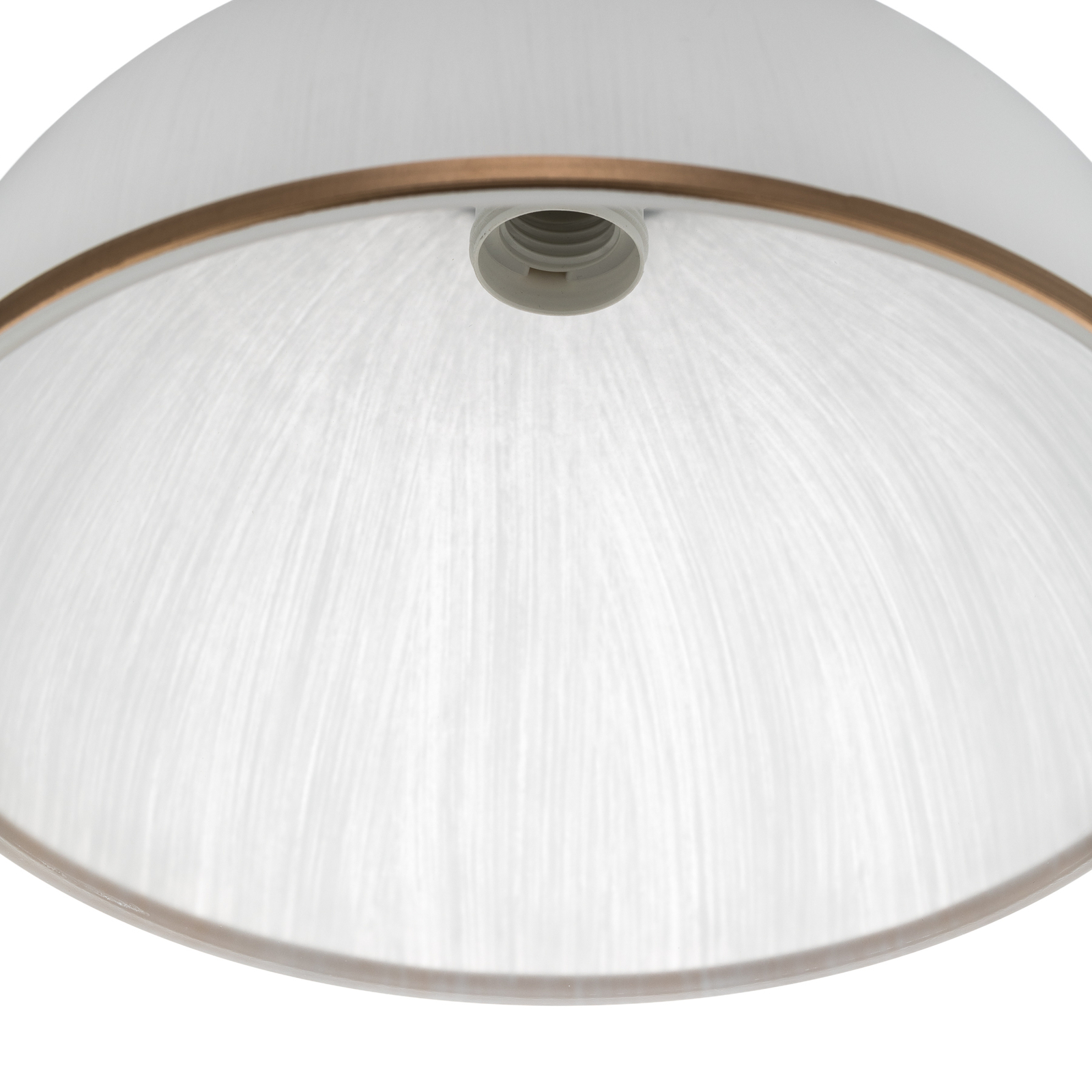 Hanglamp Roma in wit en bruin, 1-lamp