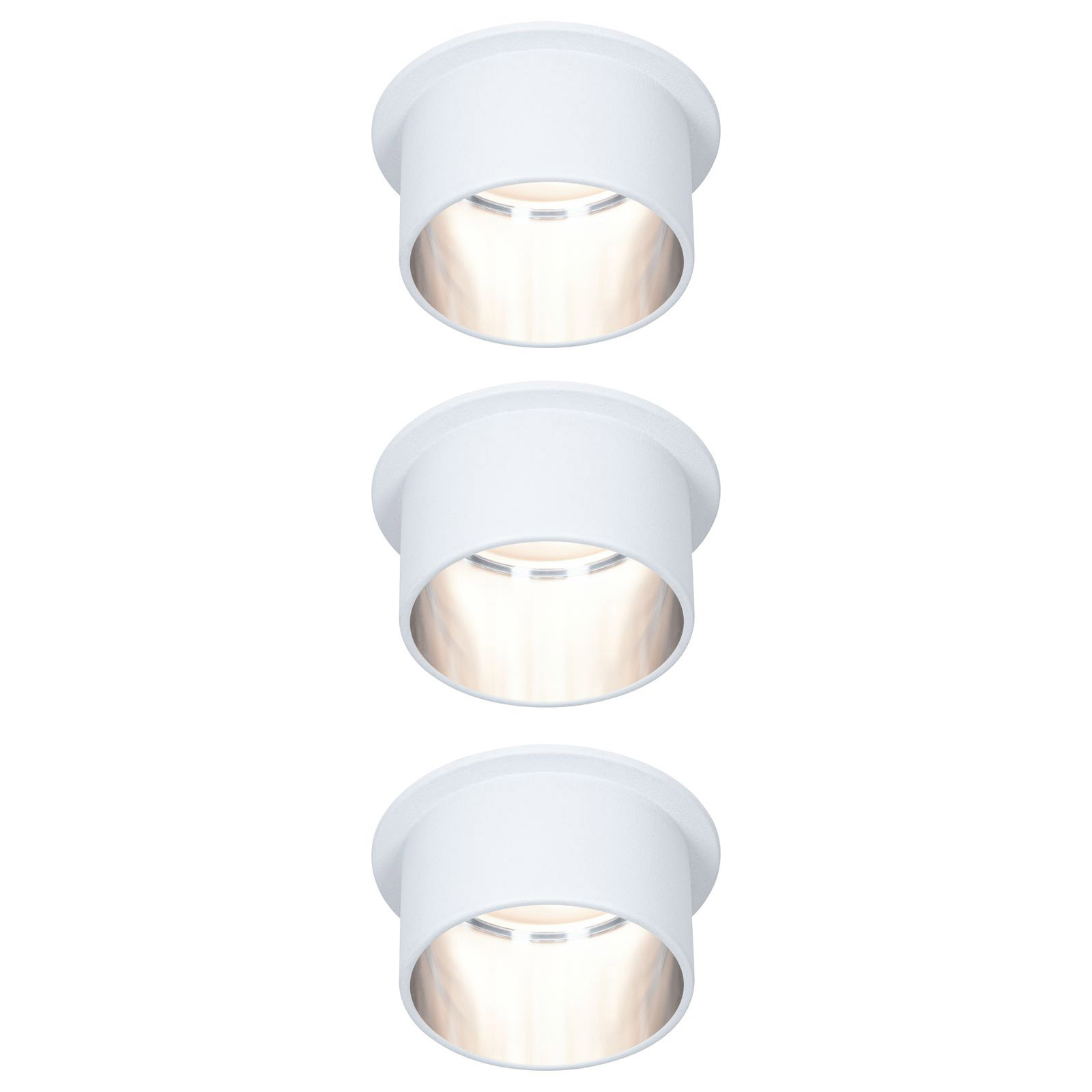 Paulmann Gil luminaire encastrable LED rond rigide Set de 3 pièces