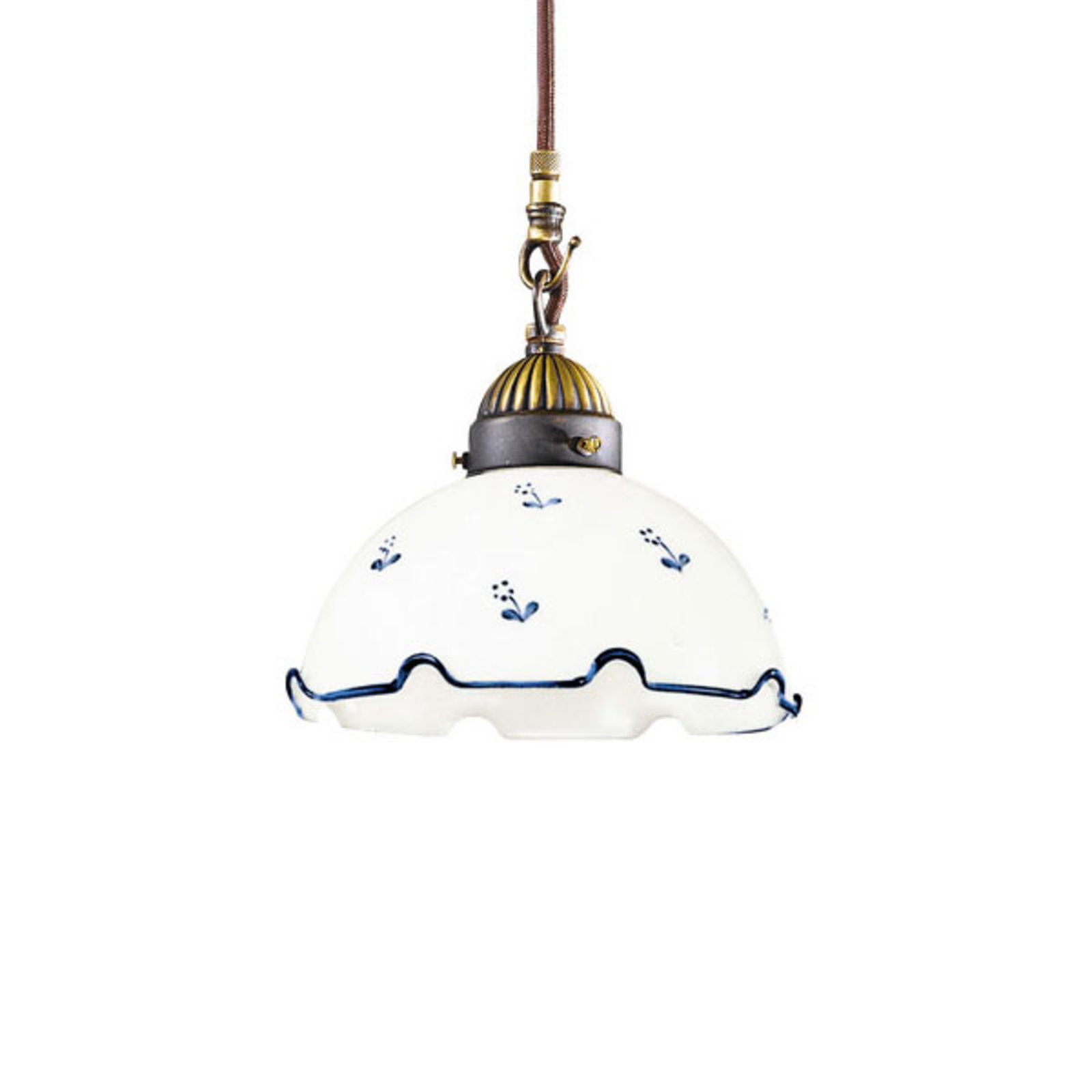 Hanglamp Nonna Millefleurs Ø 20 cm 1-lamp blauw