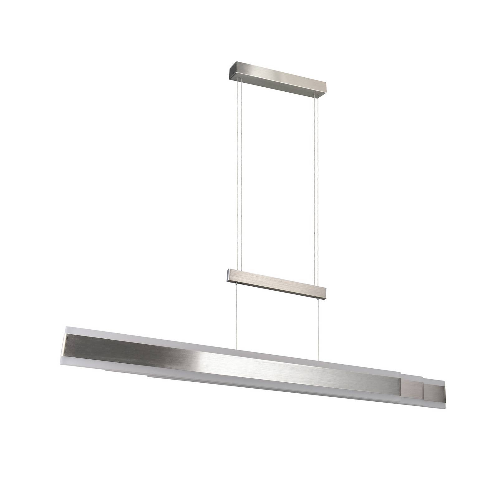 LED-Hängelampe Arcola, nickelfarben, 152 cm, CCT Touchdimmer