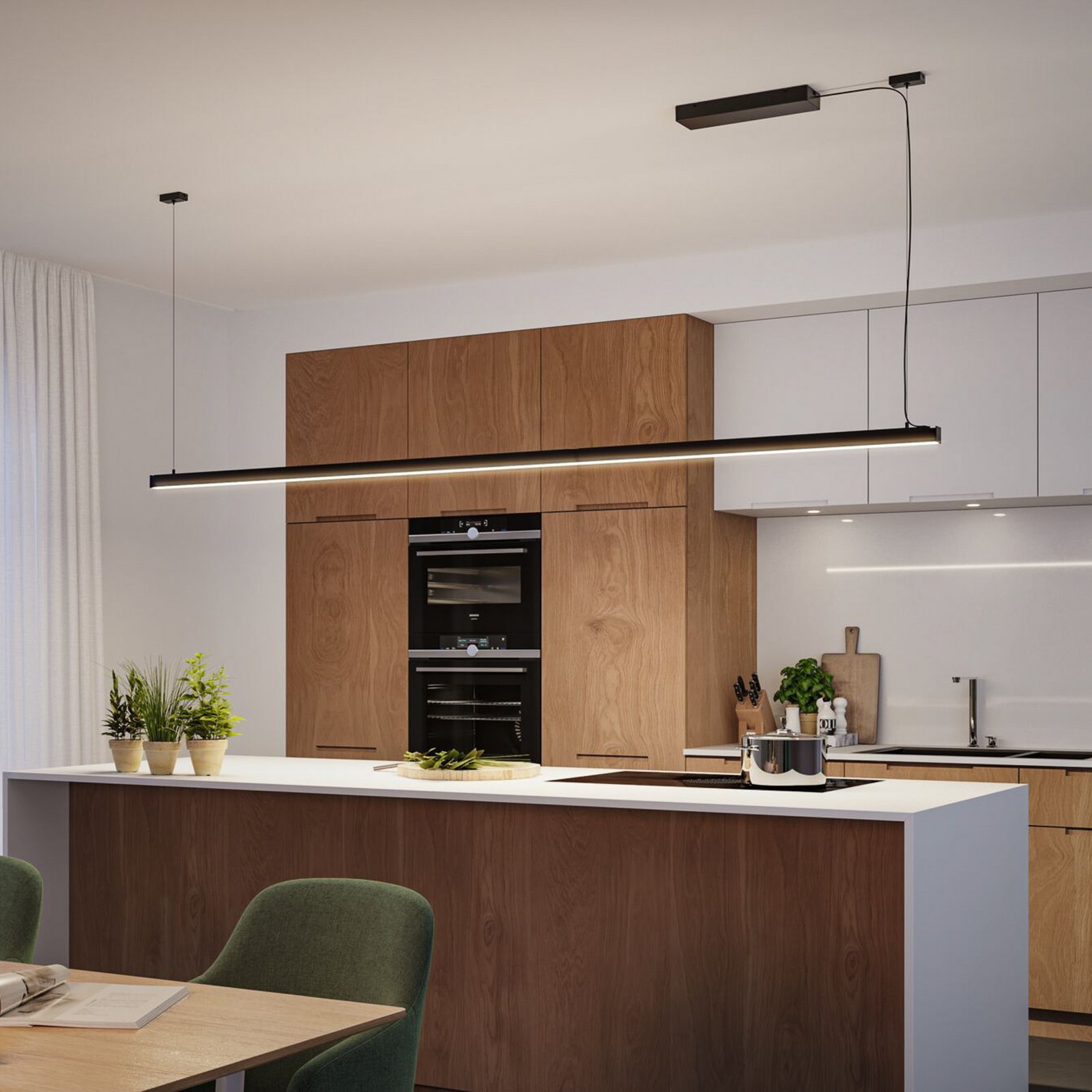 Paulmann strømkabel Linion, svart, lengde 175 cm tekstil