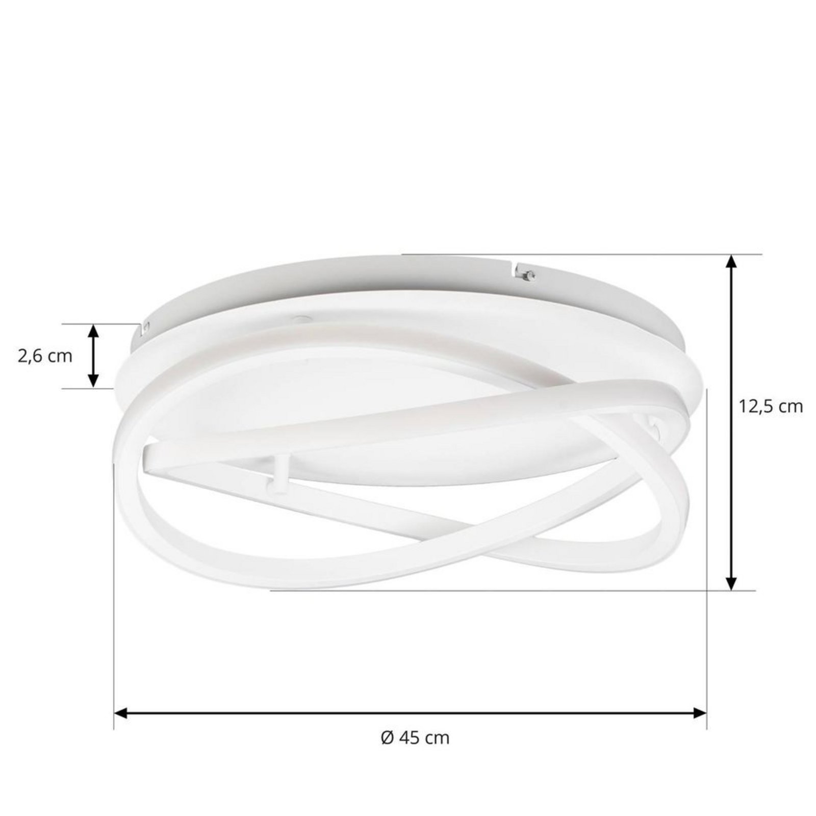 Aldric LED Plafonieră Ø45 Alb - Lucande