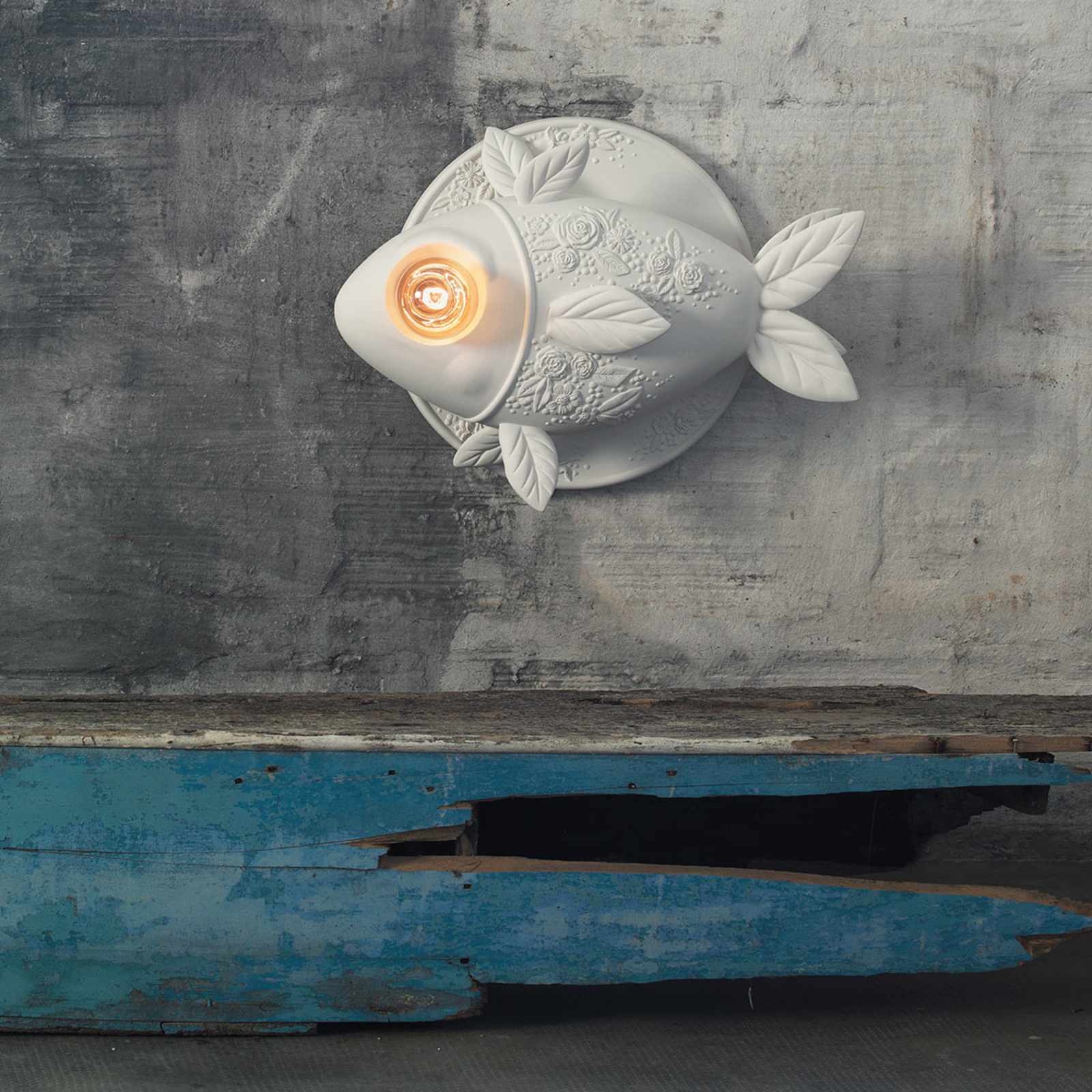 Lámpara de pared de diseño Aprile en forma de pez