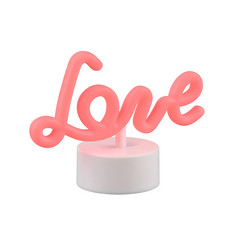 Amor LED-bordlampe, hvid, plast, batteri, USB