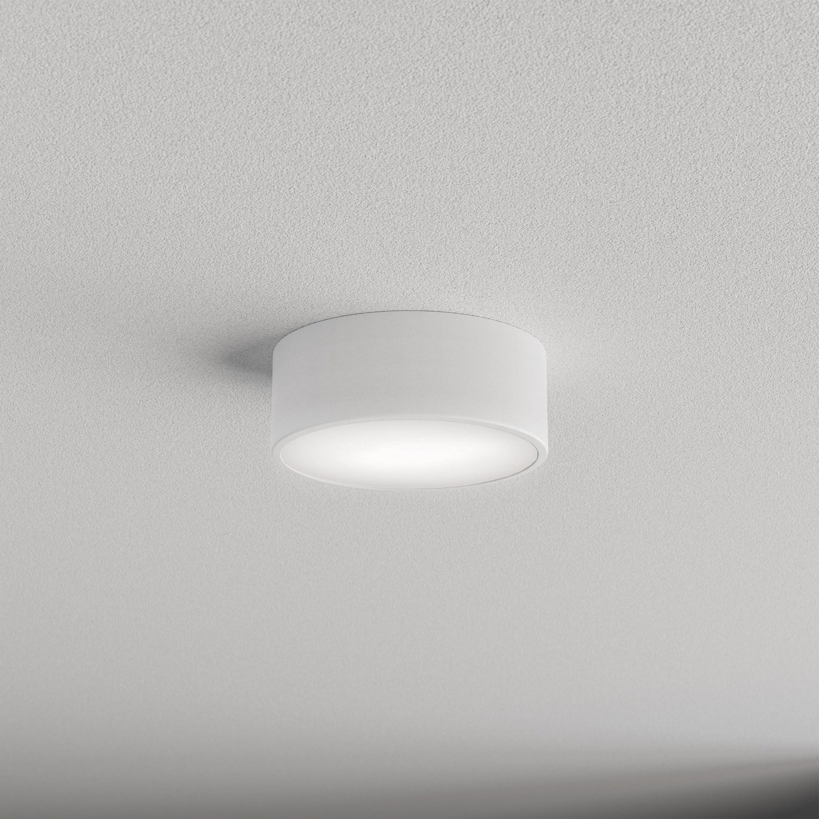 Deckenlampe Cleo 200, weiß, Sensor, IP54, Ø 20 cm, Metall