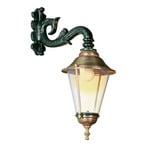 Hoorn - Outdoor wall light, socket below, green