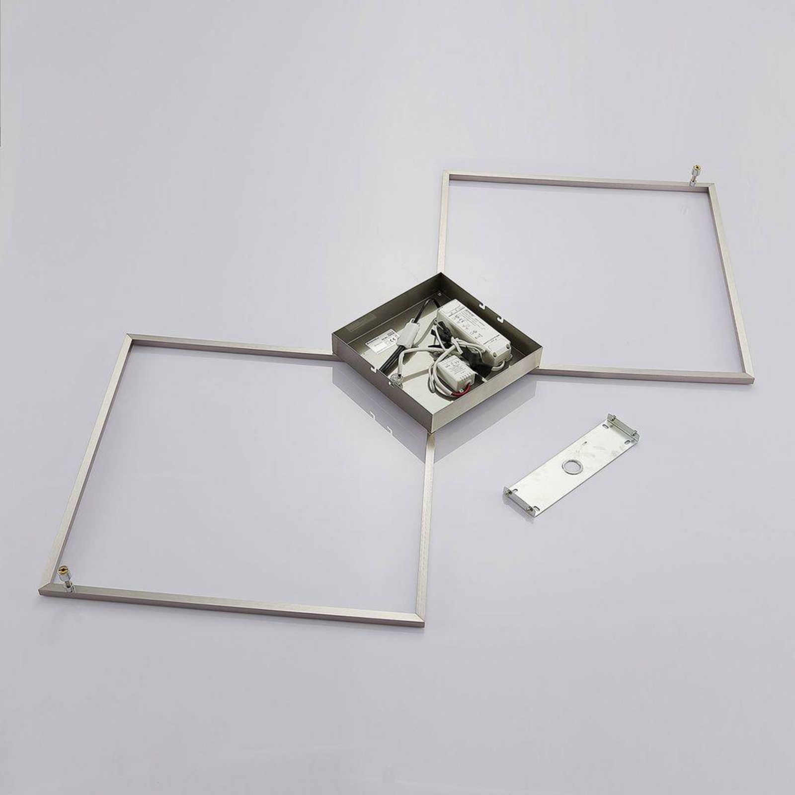 Romee LED Ceiling Lamp w/Remote Control Silver - Lucande
