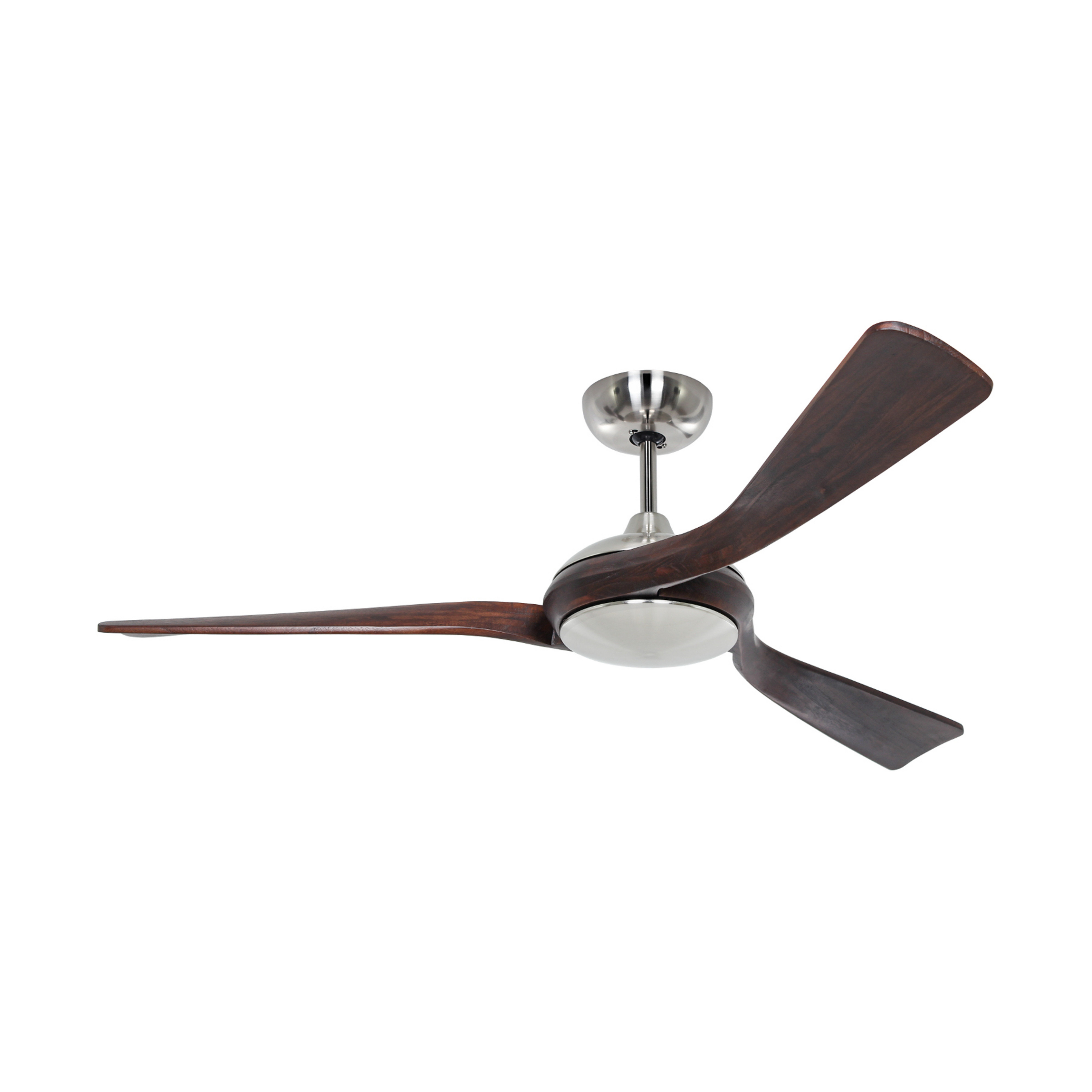 Interior Deckenventilator chrom Holz DC-Motor Ø 140 cm - CasaFan