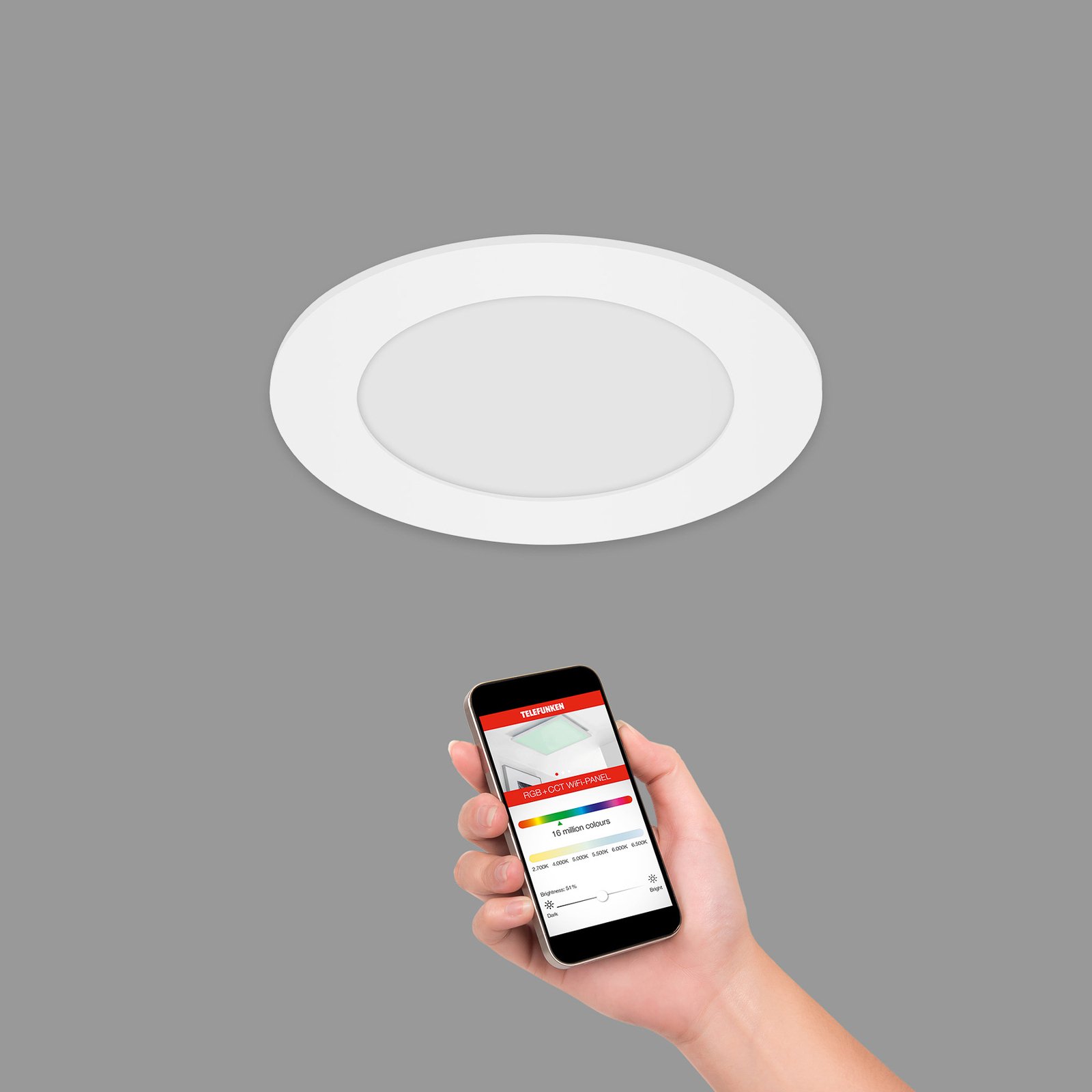 Virgo LED recessed light with RGBW colour change