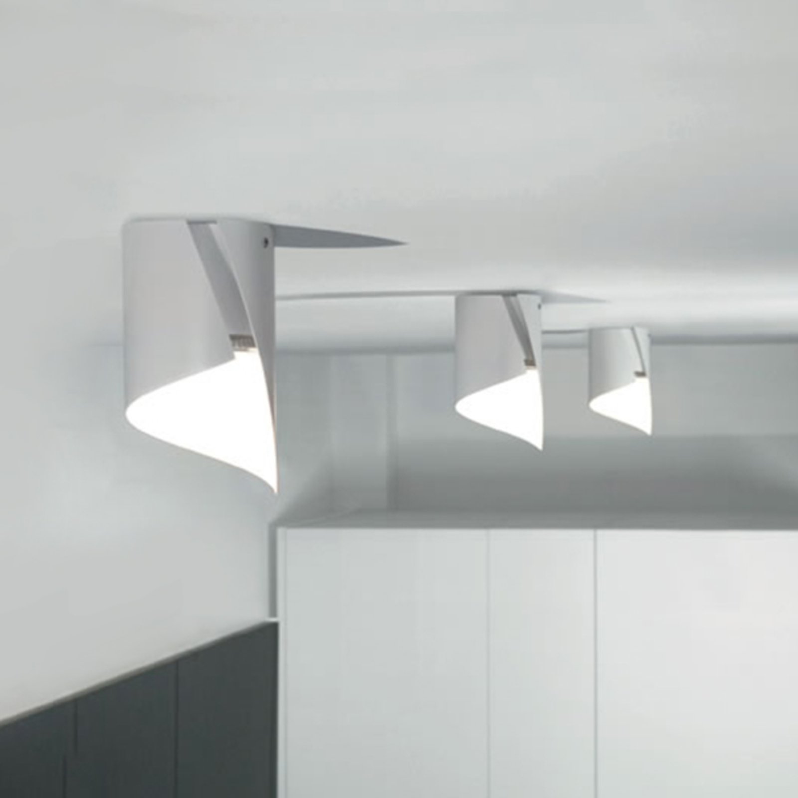 Knikerboker Hué LED ceiling light 12x21cm white