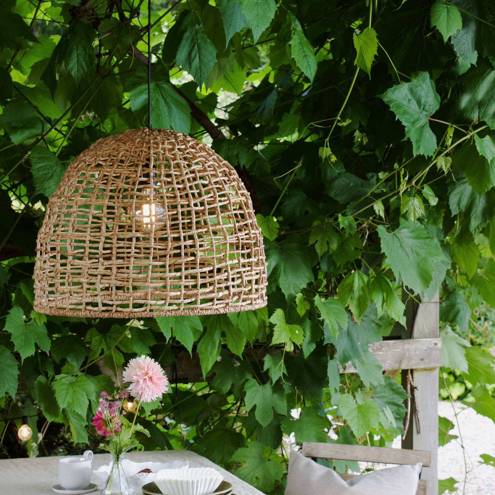 PR Home Außenhängeleuchte Cebu, Ø 46 cm, Kabel 2,5m, IP44 günstig online kaufen