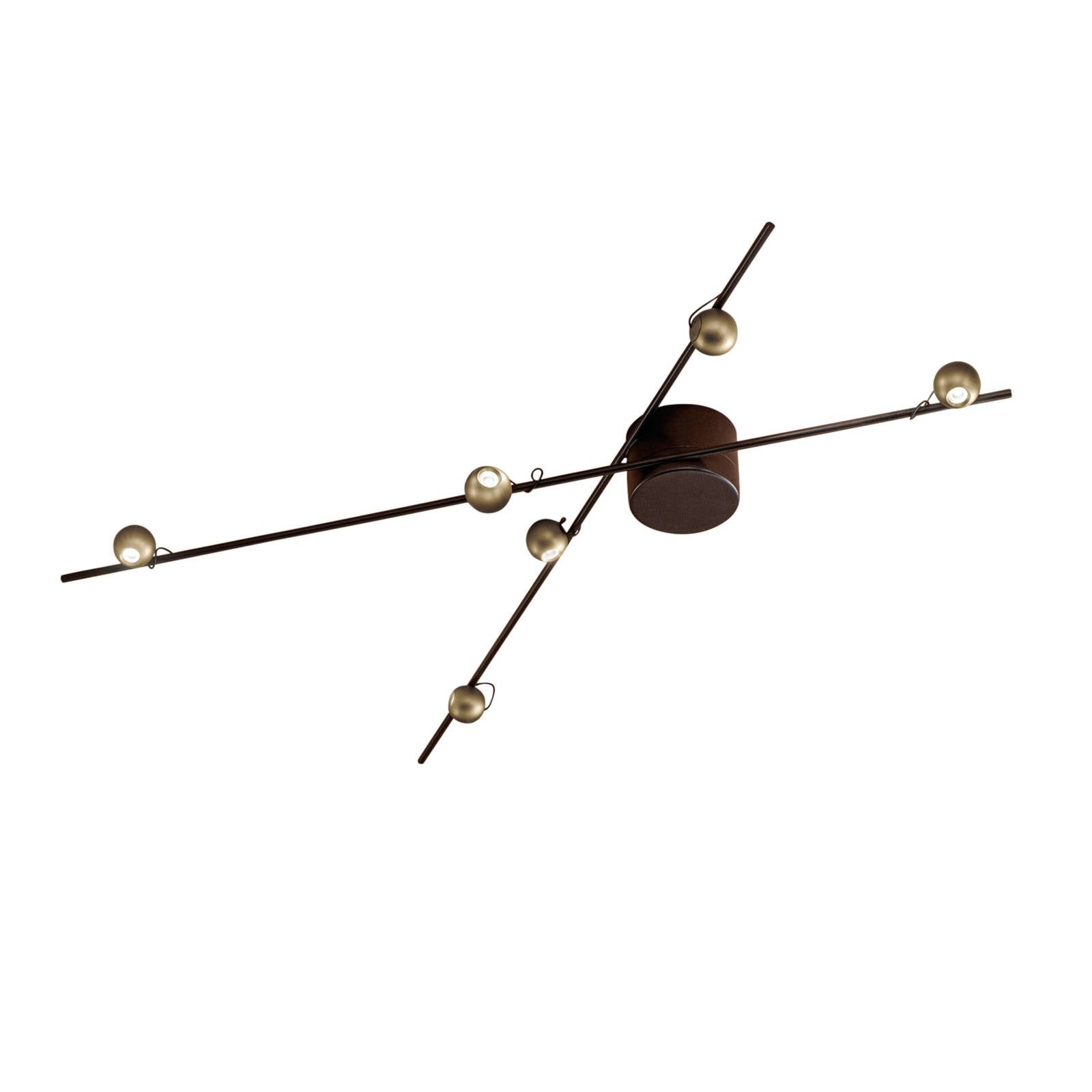 LED-Deckenleuchte Magnetic, bronze/gold