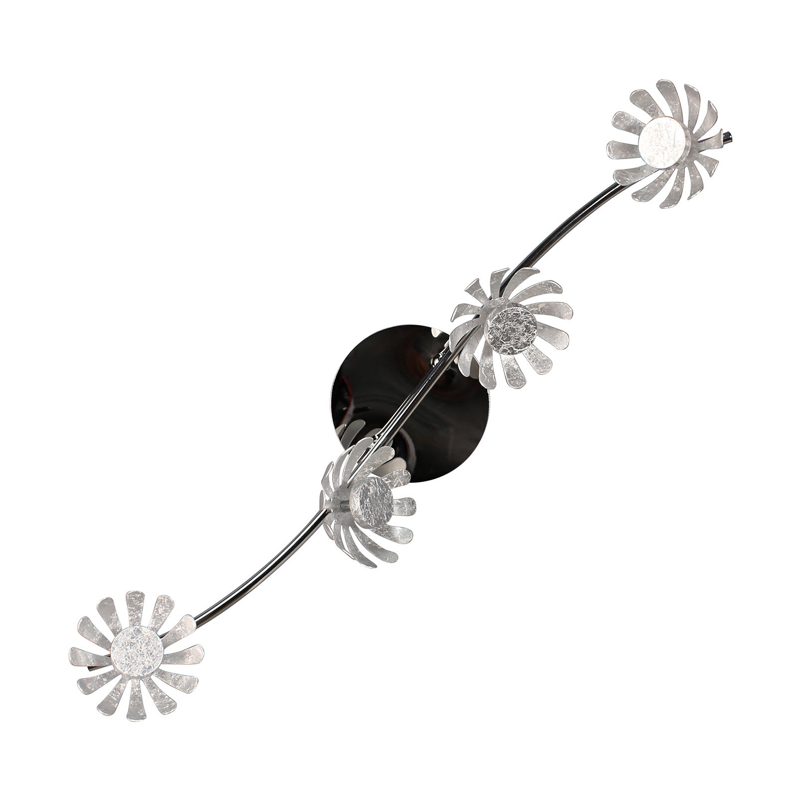 LED-Wandleuchte Bloom vierflammig silber