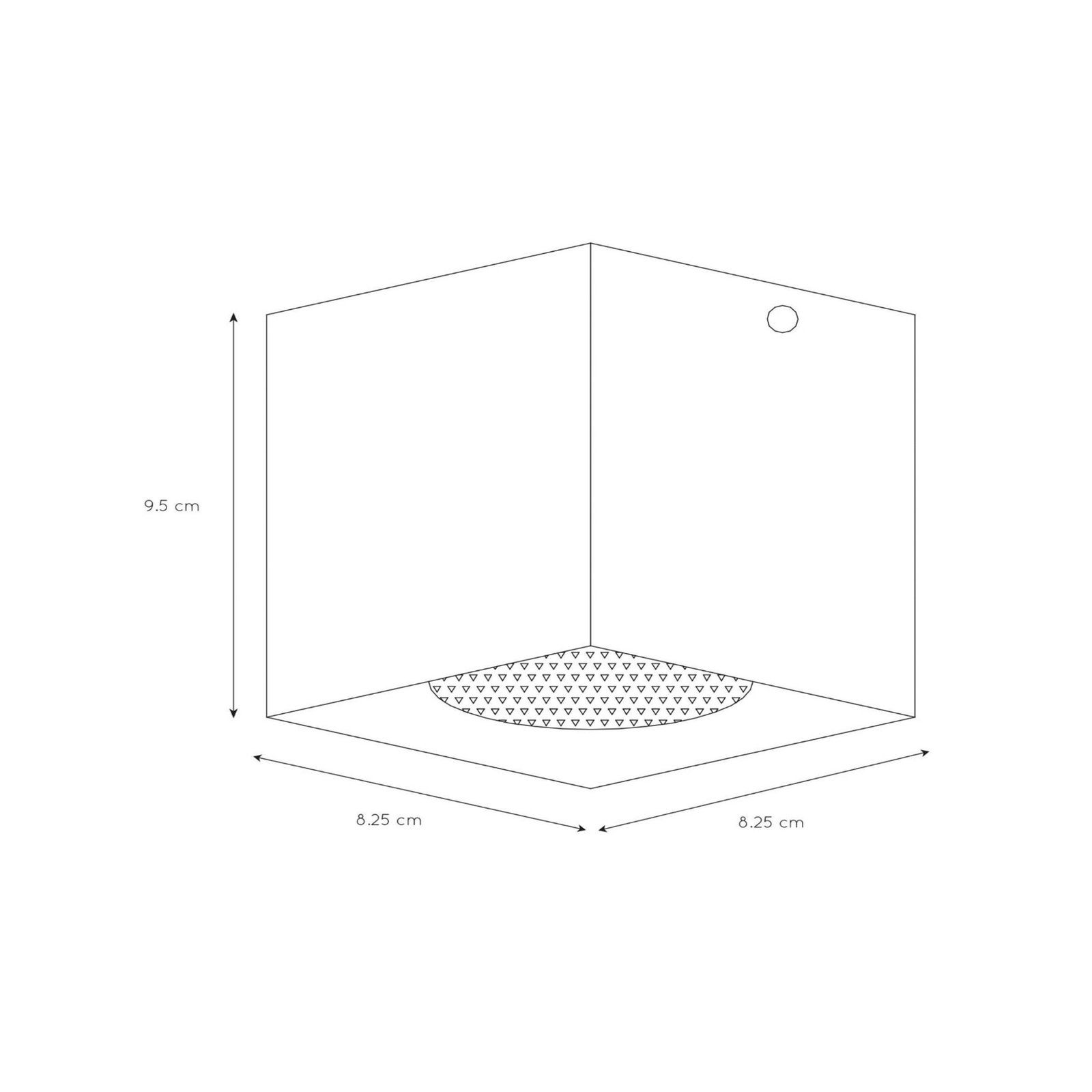 Bodi plafondspot, hoekig, wit, GU10, 1-lamp, aluminium