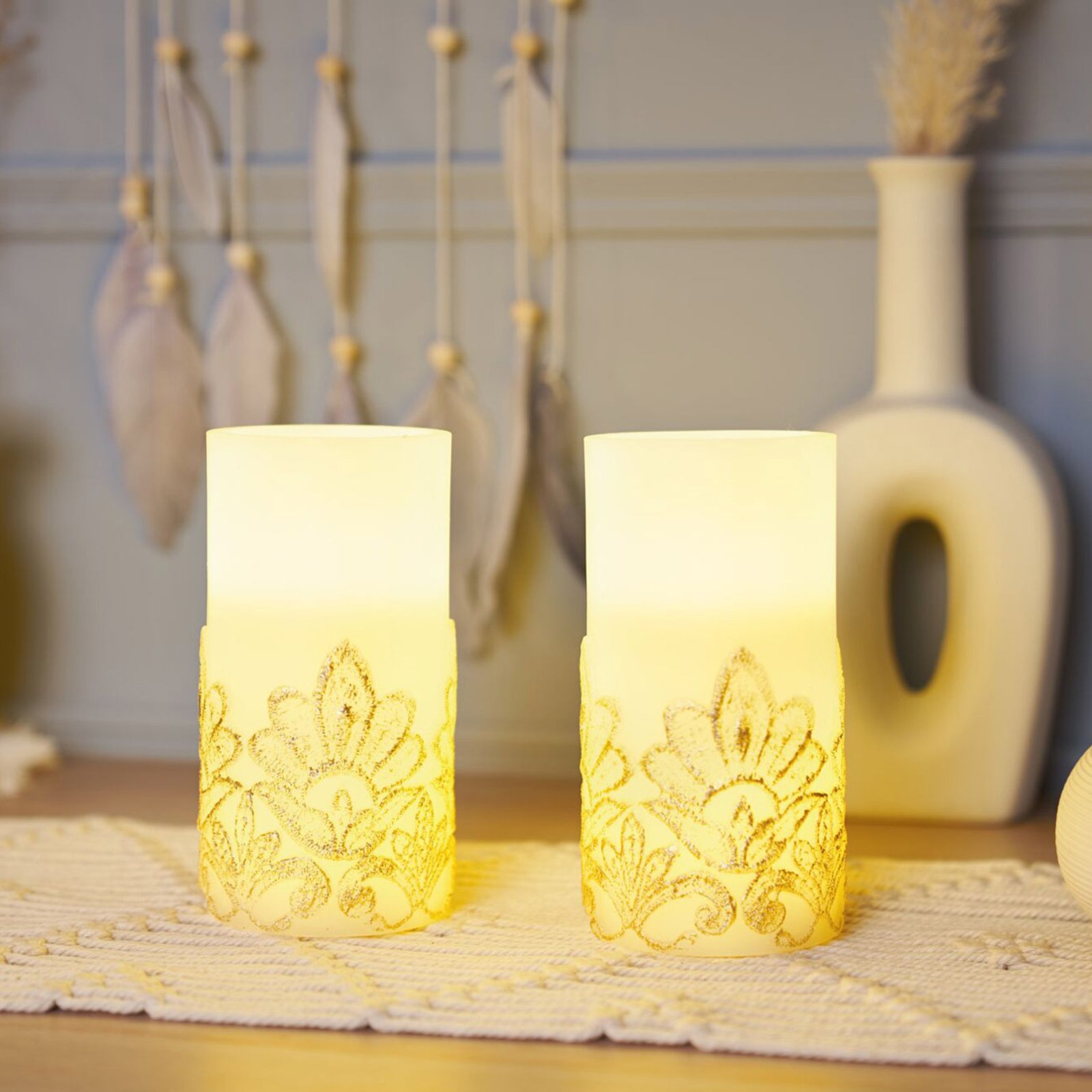 Pauleen Cosy Charm Candle candela LED set 2x, cera
