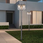 Sambesi outdoor light, H 240 cm, anthracite, twilight sensor