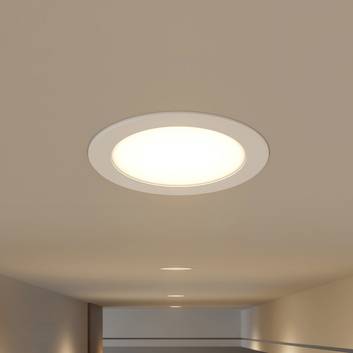 Prios Rida LED-downlight, CCT, IP44, stor