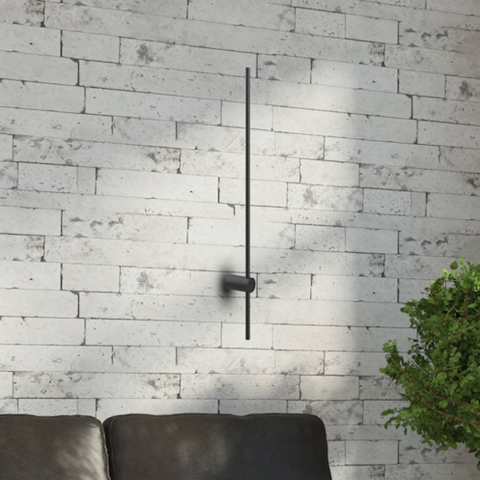 Kinkiet LED Swing, wysokość 60 cm, CCT, metal, czarny