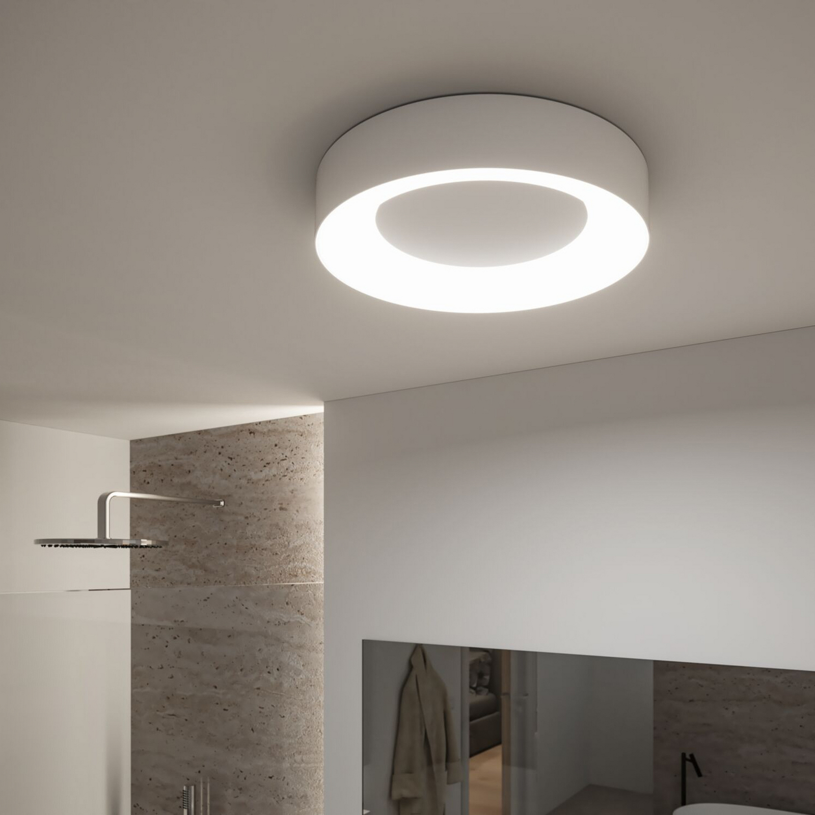 Lampa sufitowa Paulmann Smart LED Casca, biała, Ø 40 cm, RGBW, IP44 Lampa sufitowa Paulmann Smart LED Casca, biała, Ø 40 cm, RGBW, IP44