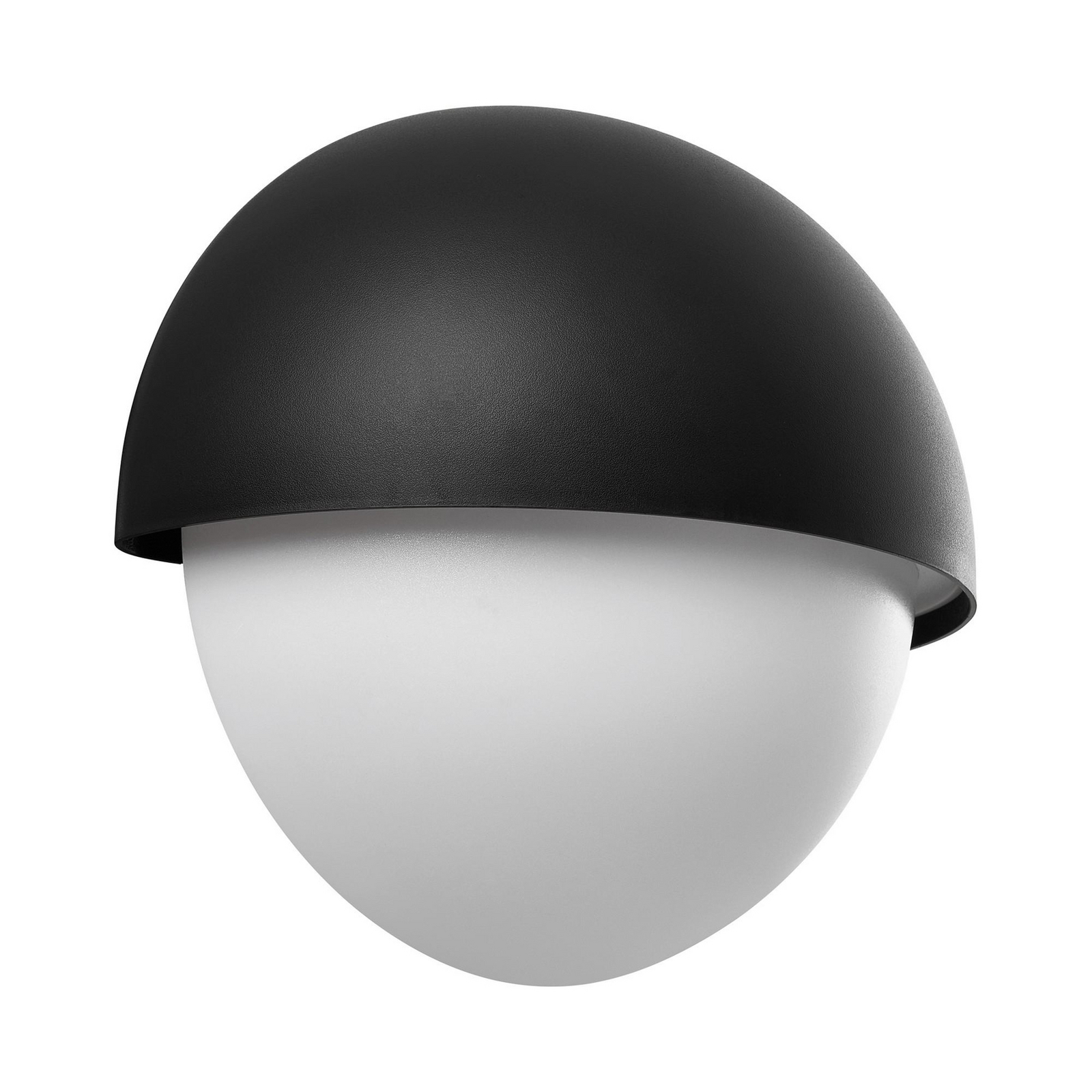 Außenwandleuchte Scorpius Round, schwarz, Kunststoff