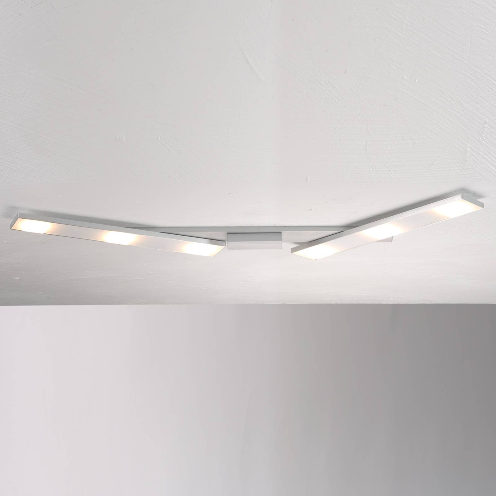 Verstelbare LED plafondlamp Slight, aluminium