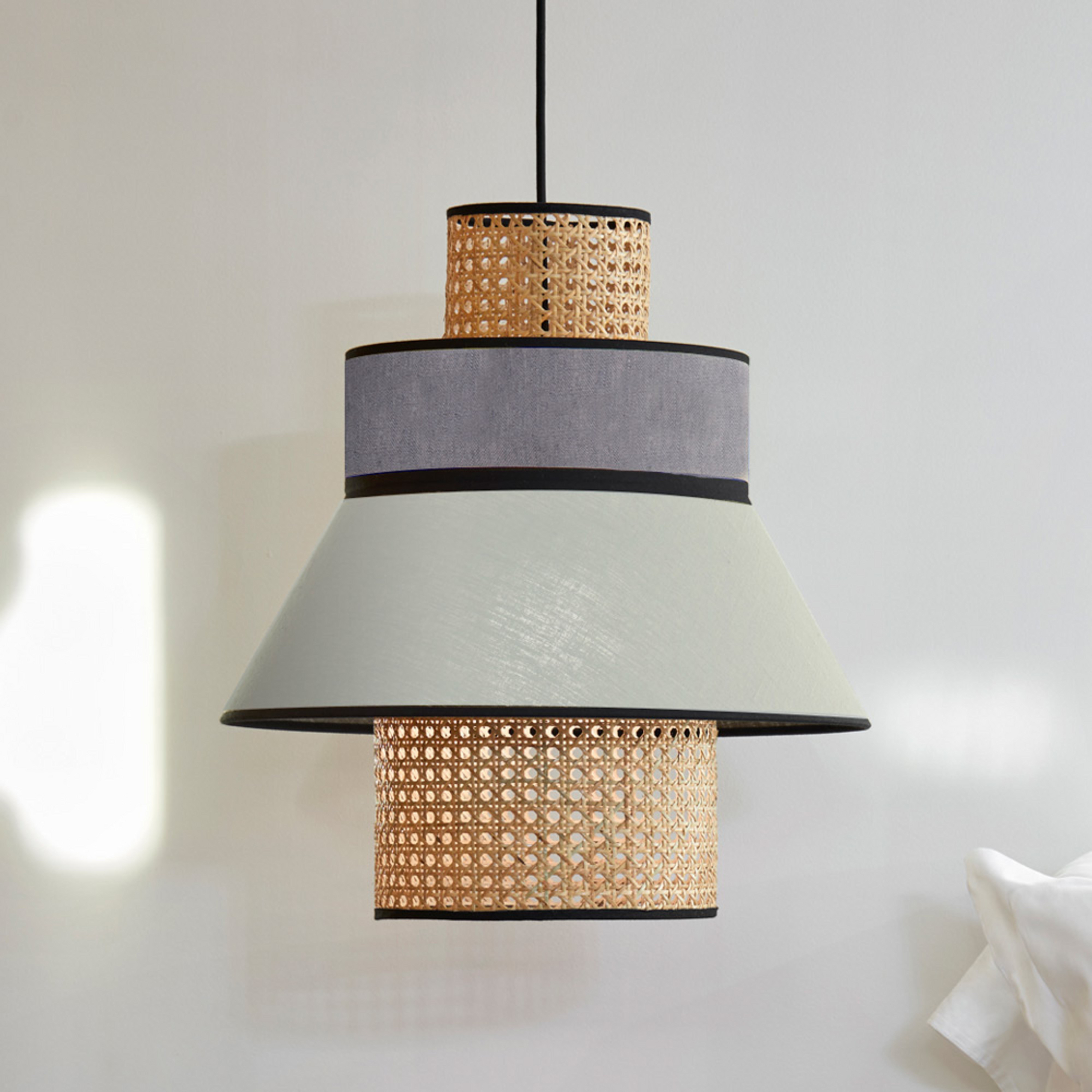 MARKET SET Singapur ML Zavesný mandľový/antracitový