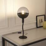 Lucande Dustian stolní lampa, skleněná koule
