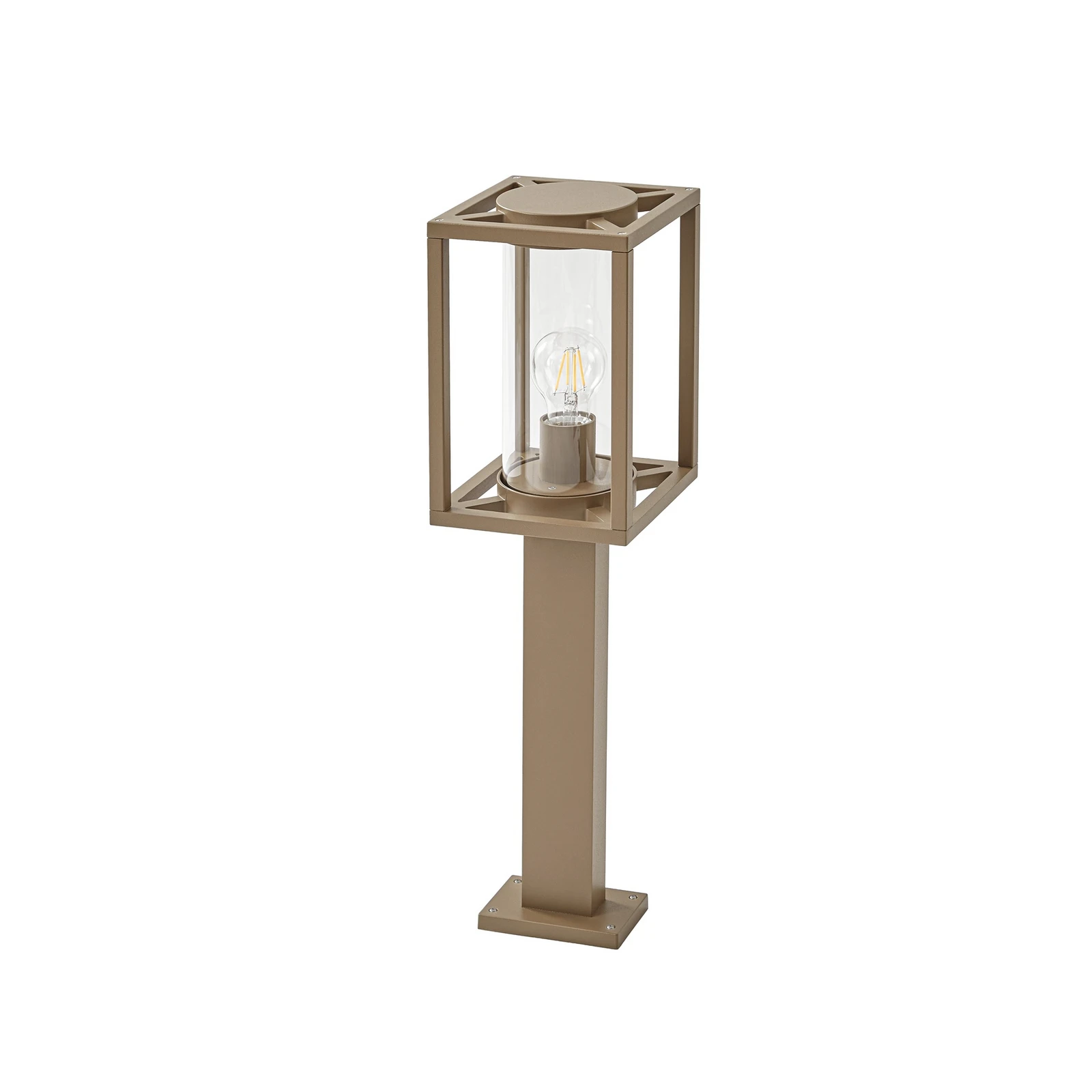 Lucande Φωτιστικό διαδρόμου Ferda, 60 cm, καφέ, IP44