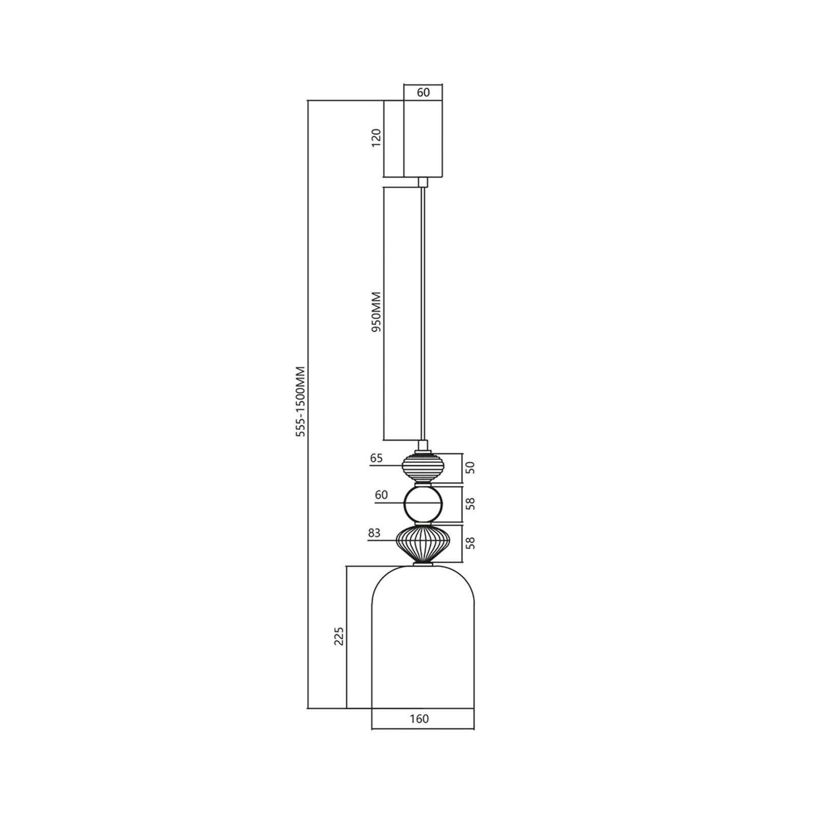 Lampa wisząca ARTe LED, szklany klosz, różowy, Ø 16 cm, 12 W