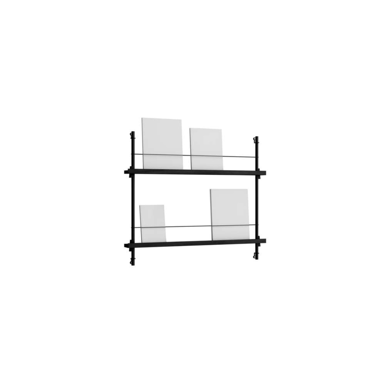 Magazine Shelving Black/Black - Moebe