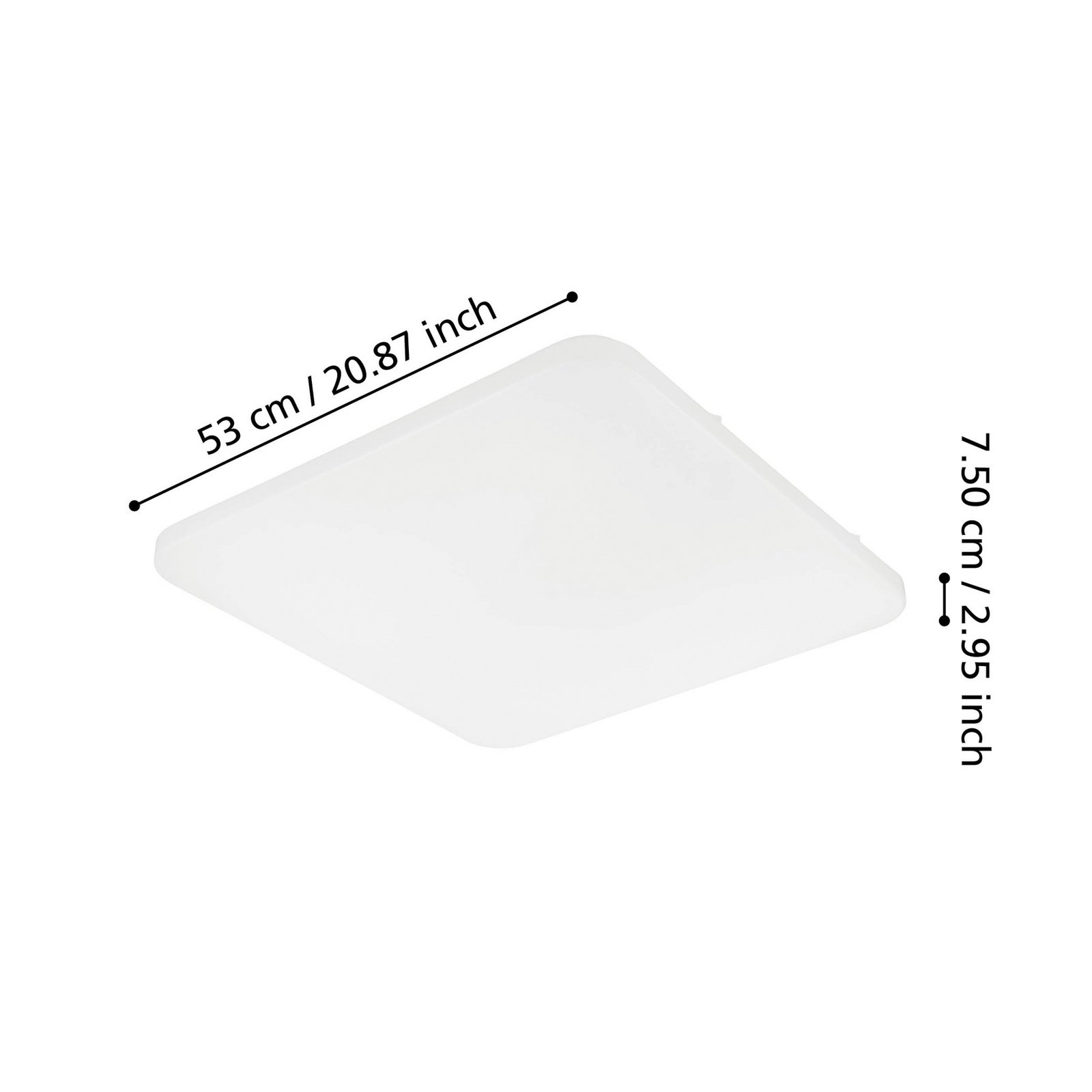 Plafoniera LED Frania angolare