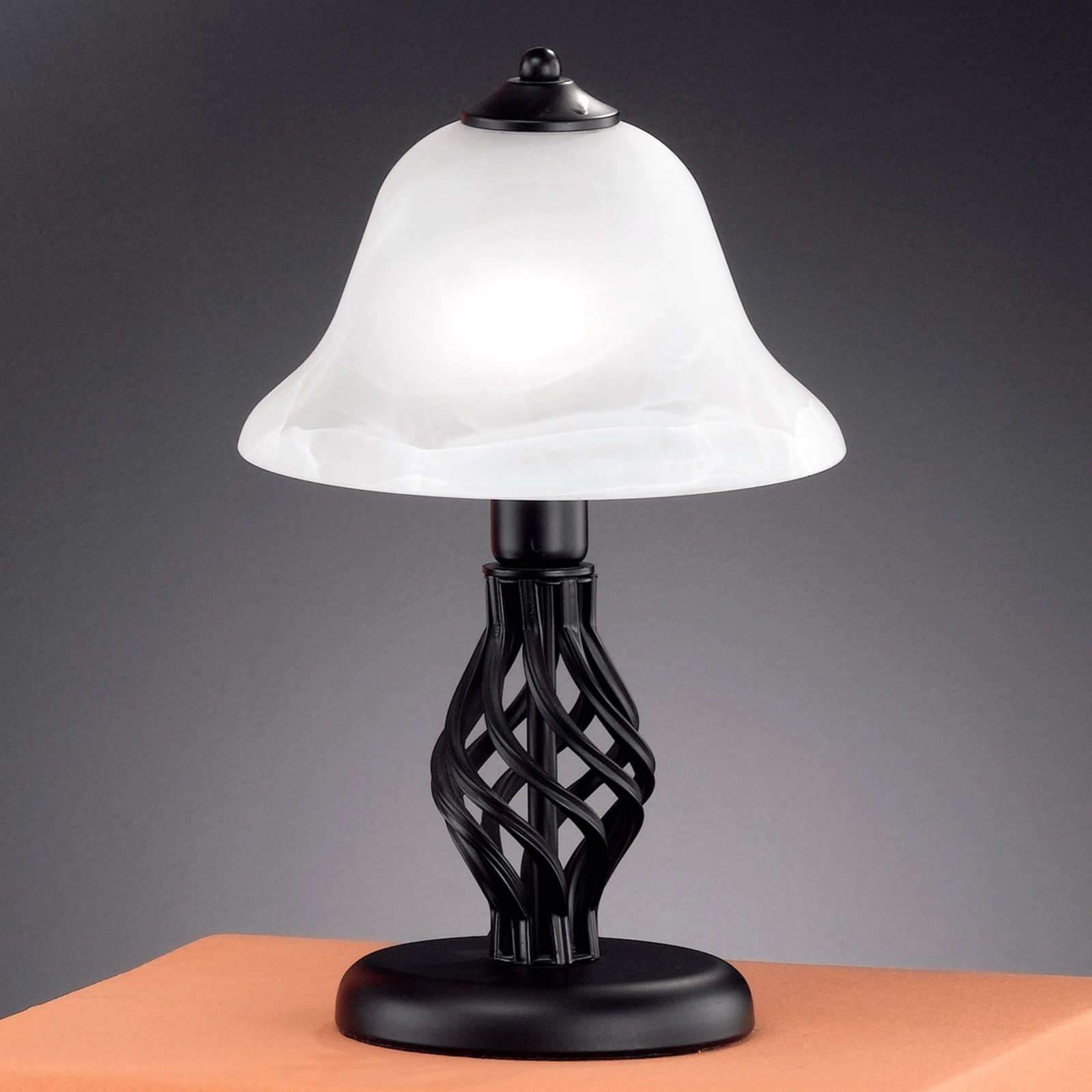 Fischer & Honsel Sybille table lamp, 32 cm, for Living / Dining Room, metal, glass, E14, 30 W, energy efficiency: A++, H: 32 cm