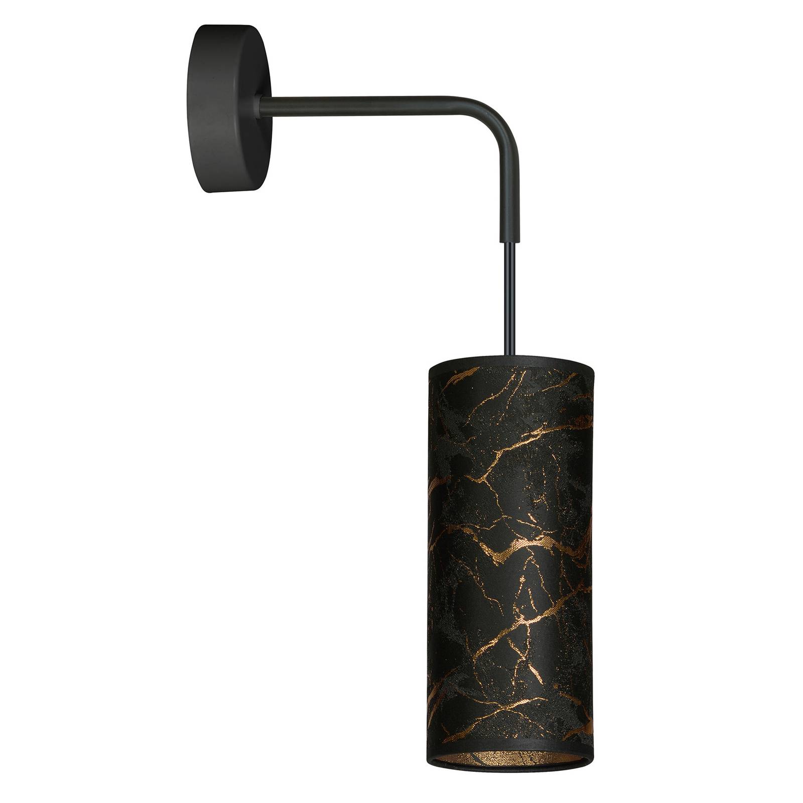 Applique Joni tissu 1 lampe noir marbré