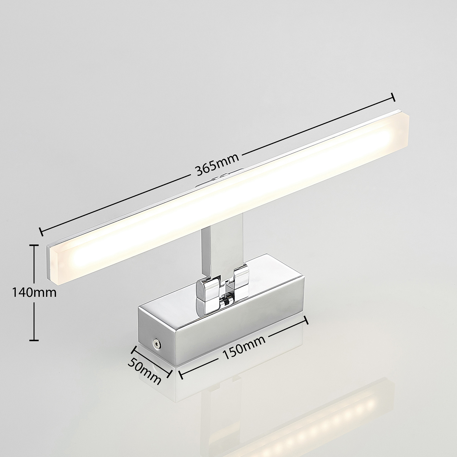 Arcchio Soey lámpara de espejo LED, IP44, 36,5 cm