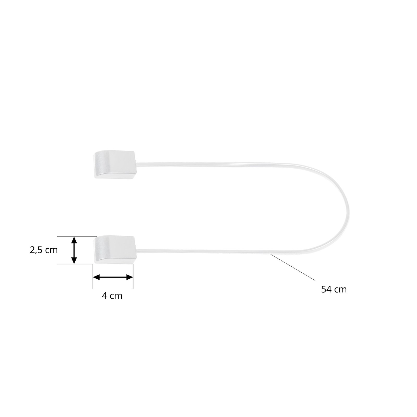 Conector Lindby Lumaro, lungime cablu 54 cm, alb, PVC