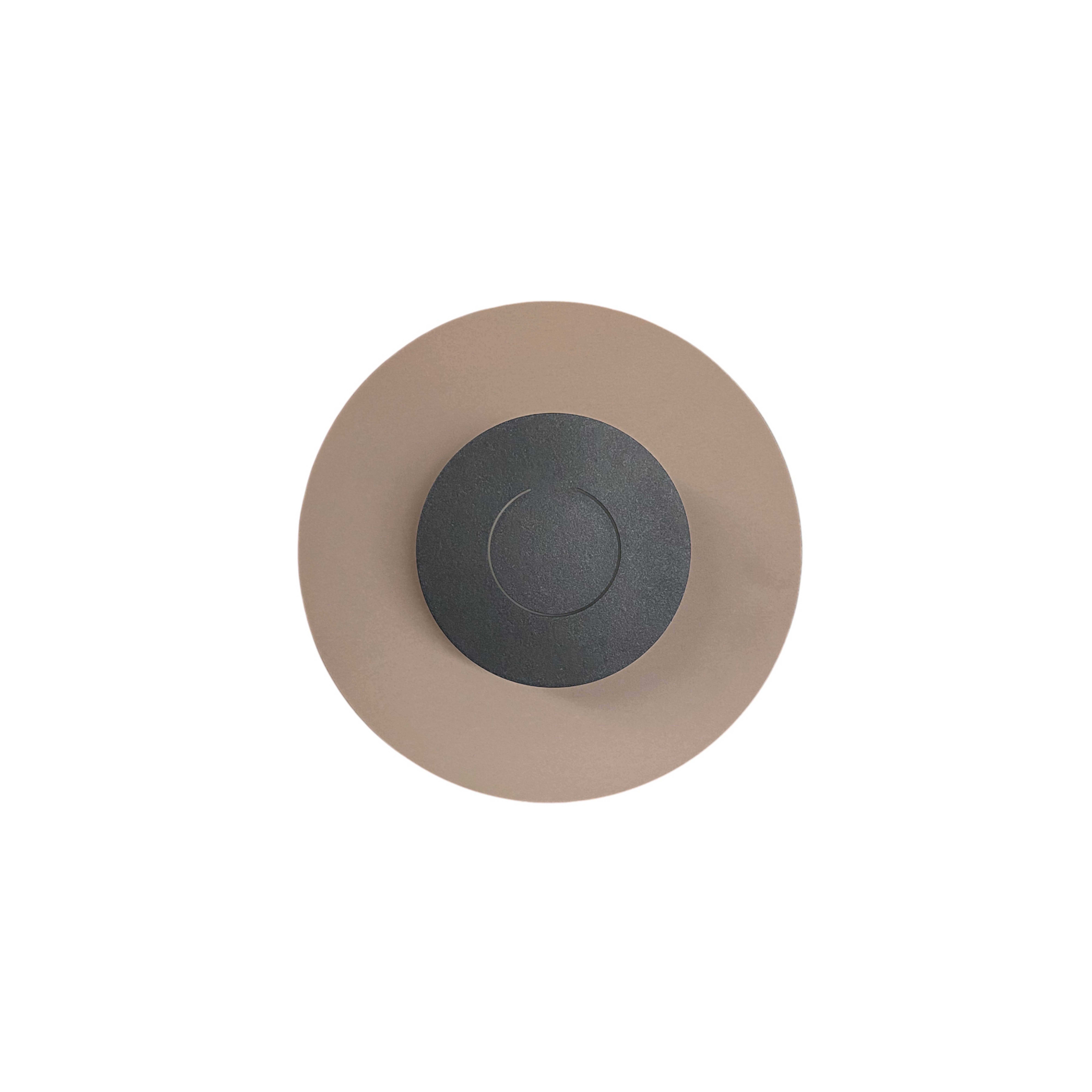 Applique murale LED Knikerboker DoppioZero, rose/gris, Ø 30 cm