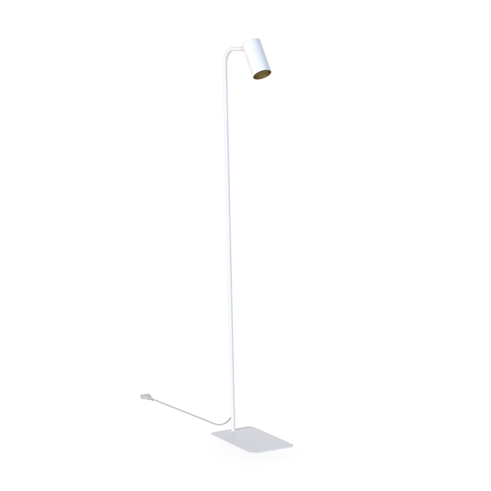 Euluna Lampadaire Mono tête pivotante blanc/doré