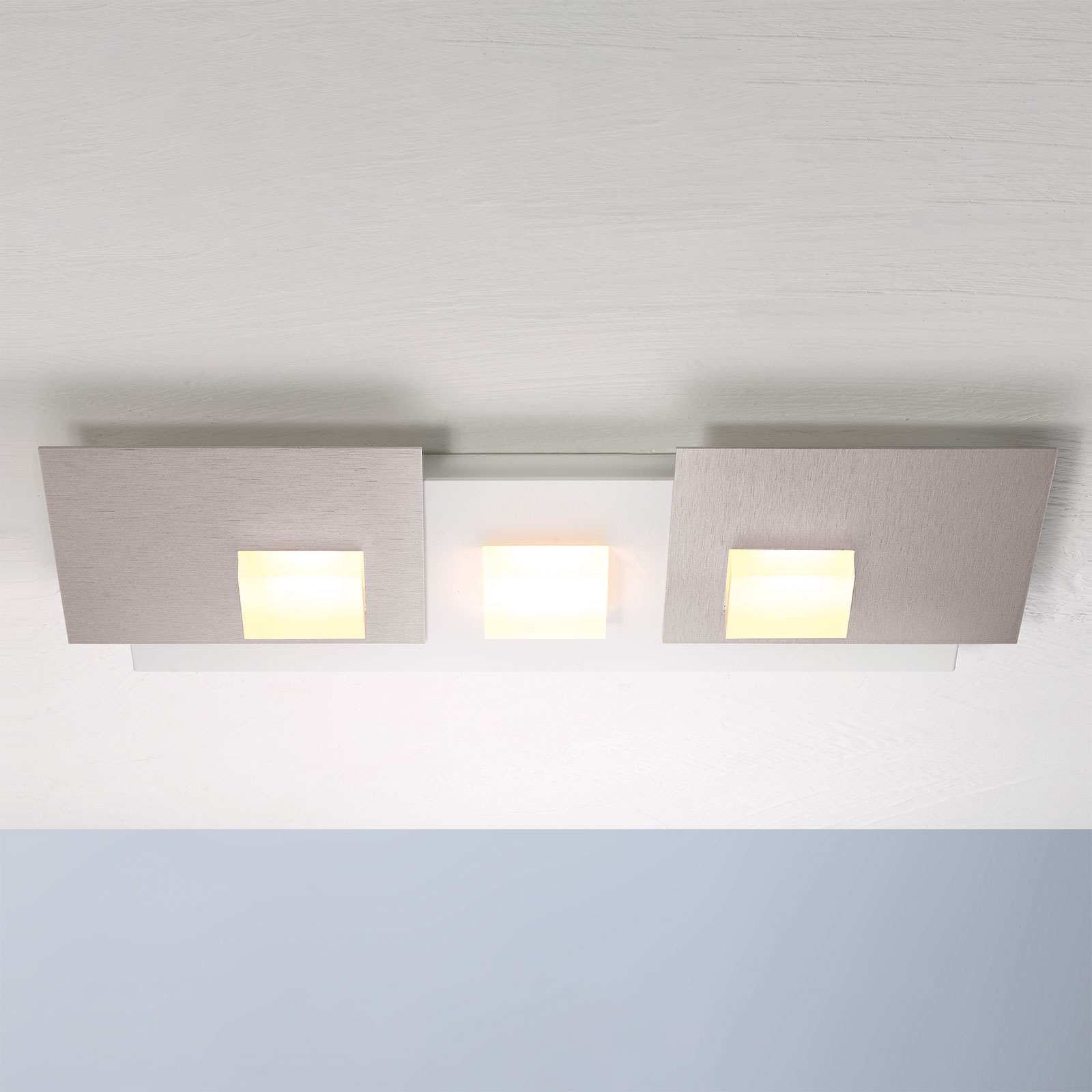 Bopp Pixel 2.0 LED ceiling light 3-bulb aluminium