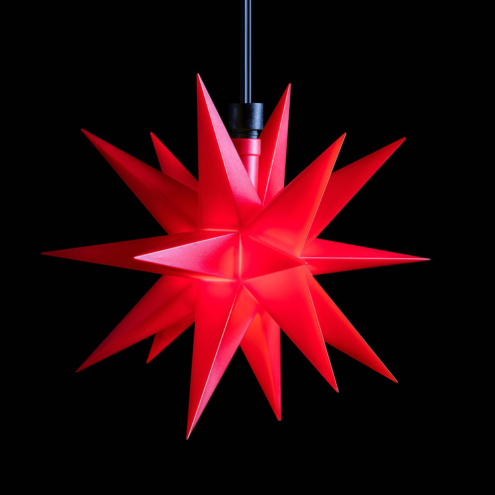 E-shop LED hviezda exteriér 18-cípa Ø12cm batéria červená