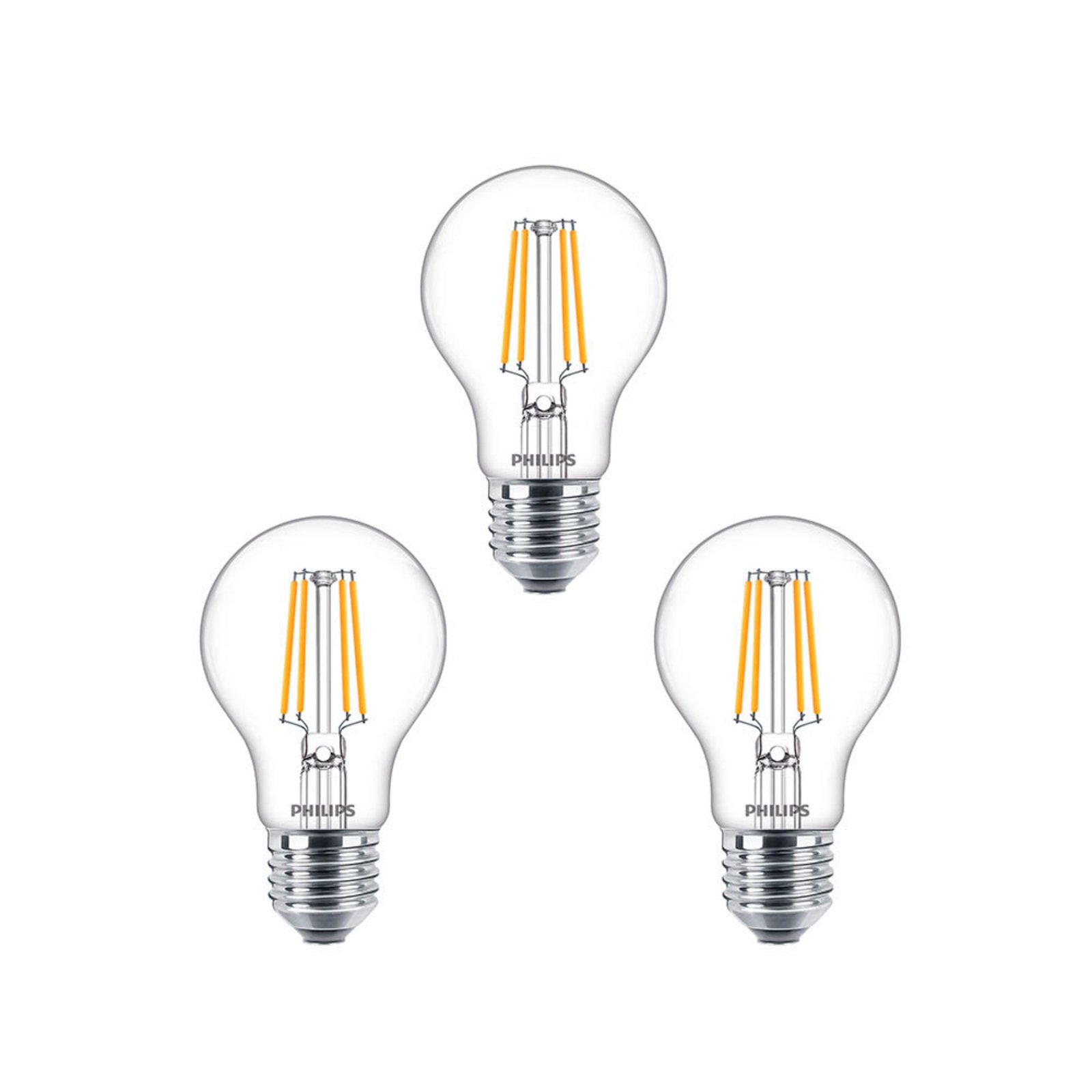 3-pack Žárovka LED 4W (470lm) Filament E27 - Philips