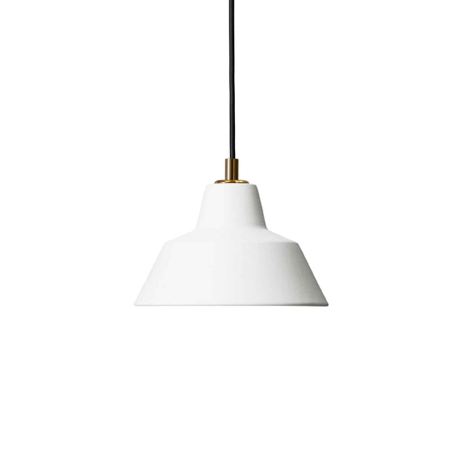 Workshop W1 pendellampa, mattvit, aluminium, E14 – Made By Hand - Matsal - Design - Med en ljuskälla