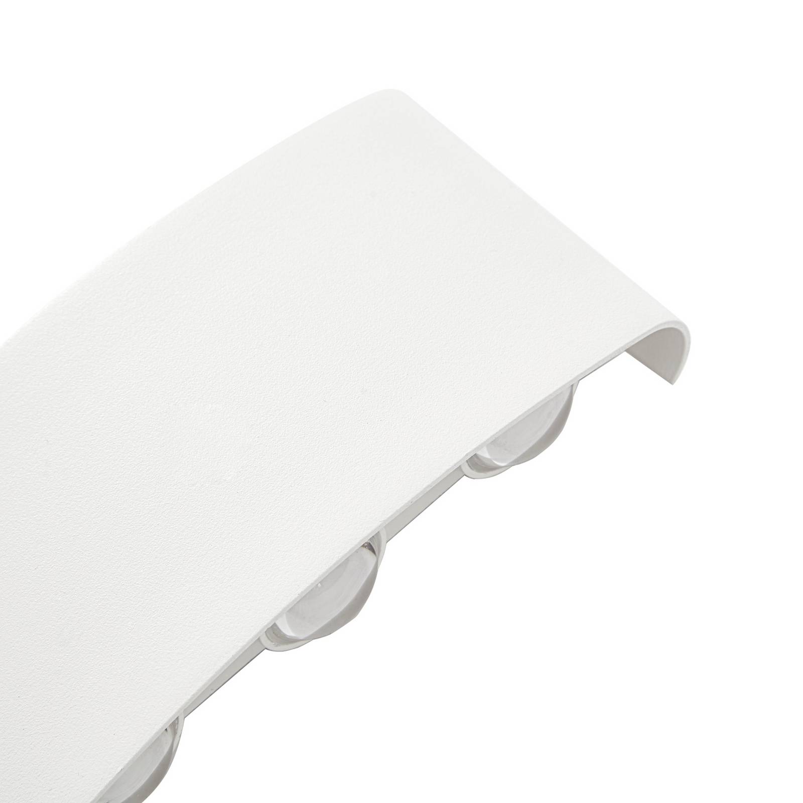 Lindby kinkiet zewnętrzny LED Ithan, 3-punktowy, biały, 17 cm