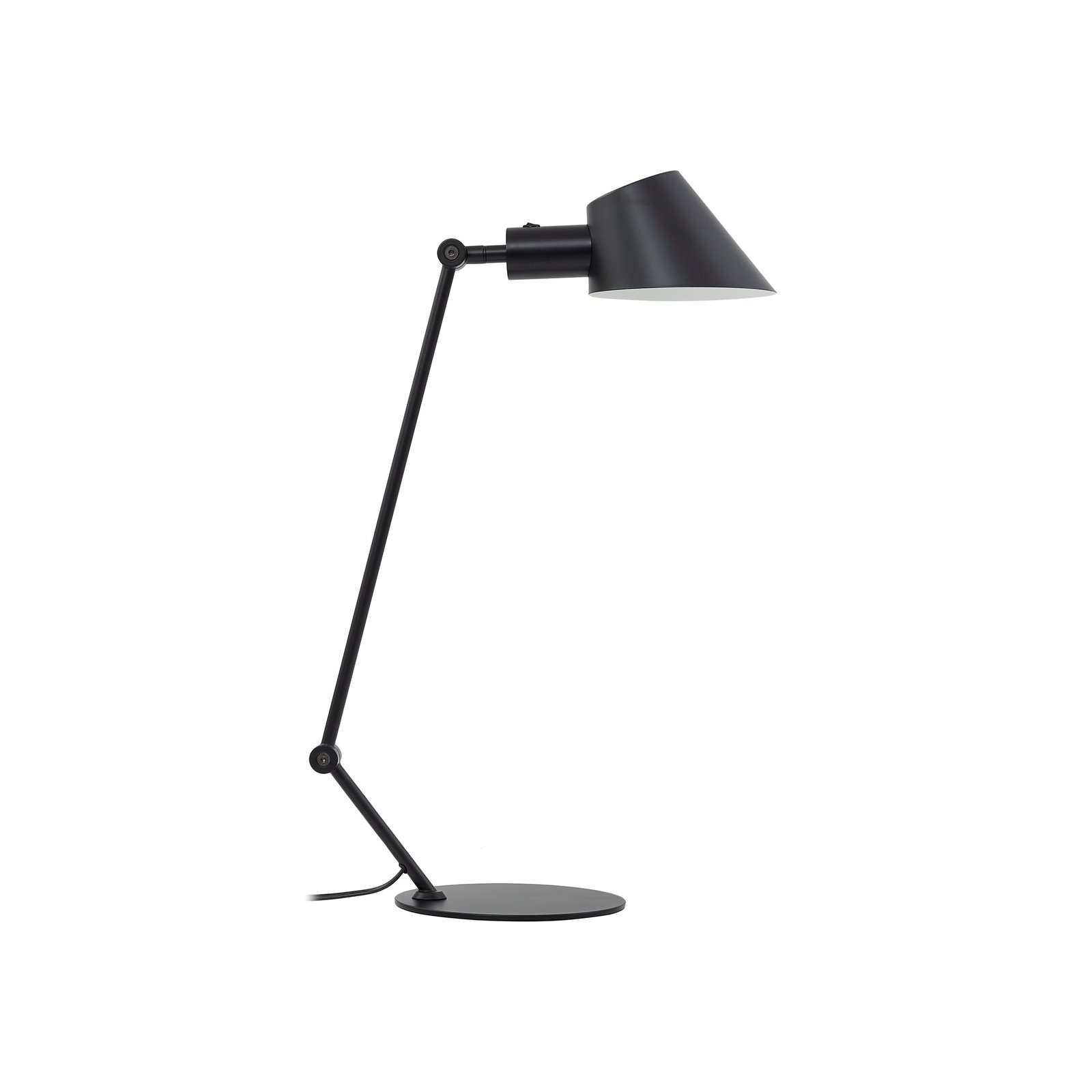 Lampa stołowa Lindby Corali, czarna, metal, wysokość 64cm