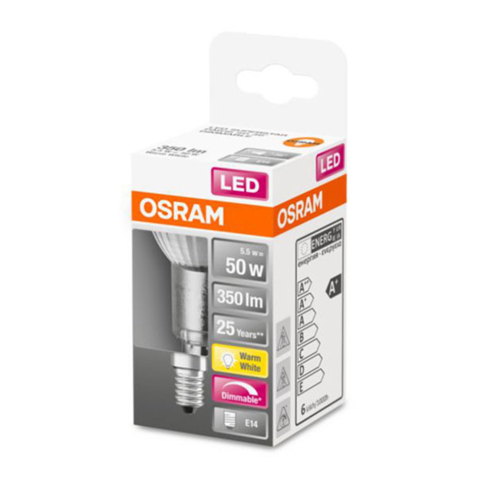 succes mengsel Slang OSRAM LED lamp E14 4,8W PAR16 2.700K dimbaar | Lampen24.nl