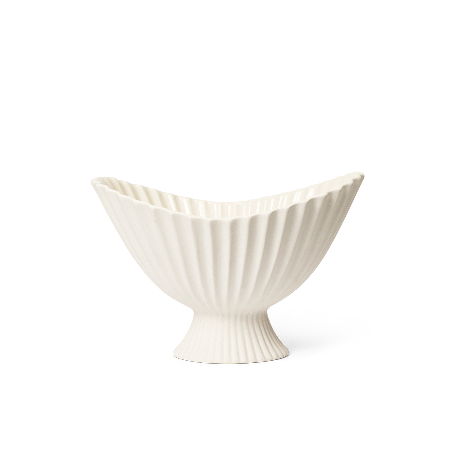 ferm LIVING Fountain bowl, white, width 28 cm, ceramic