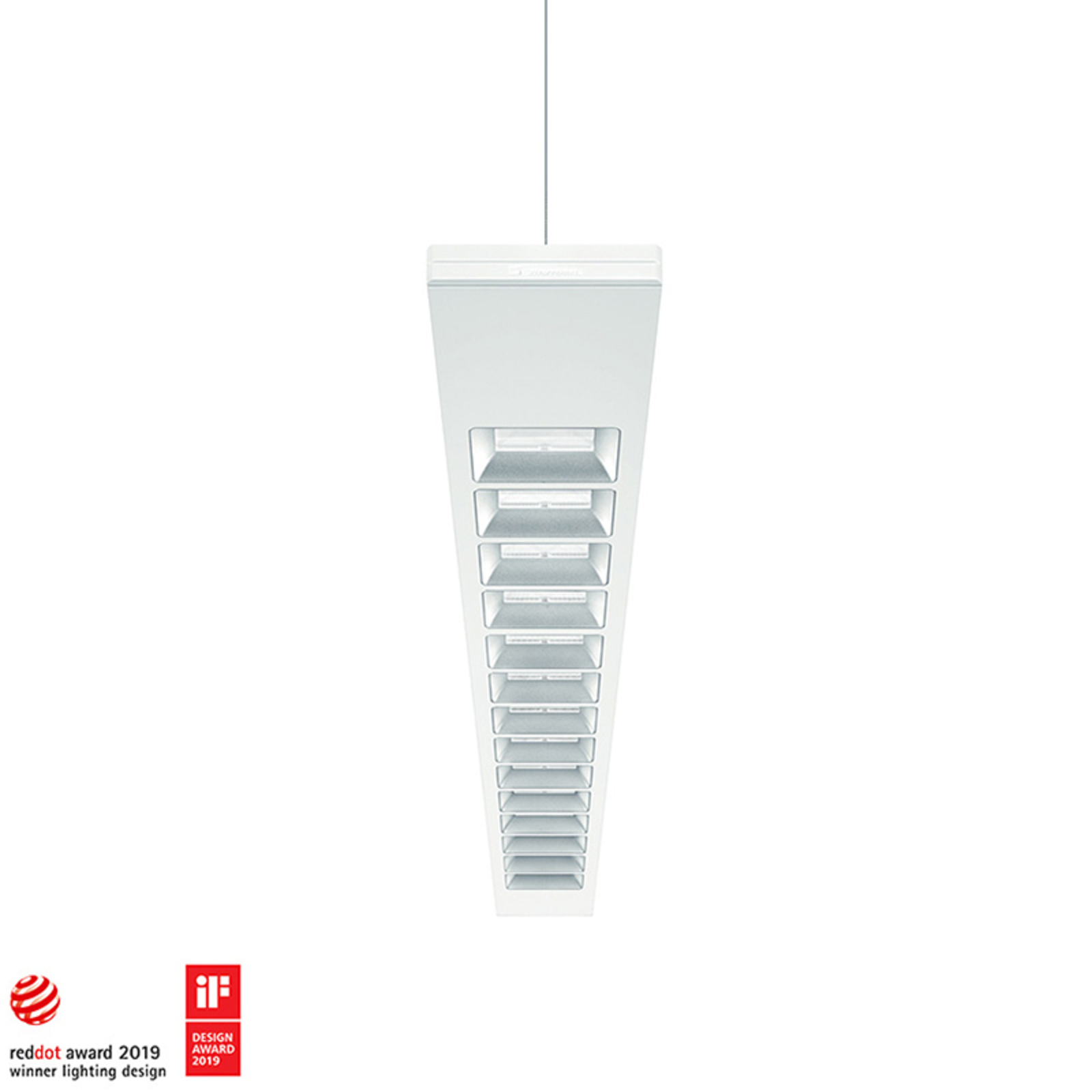 Zumtobel Claris evolution LED-Hängeleuchte weiß