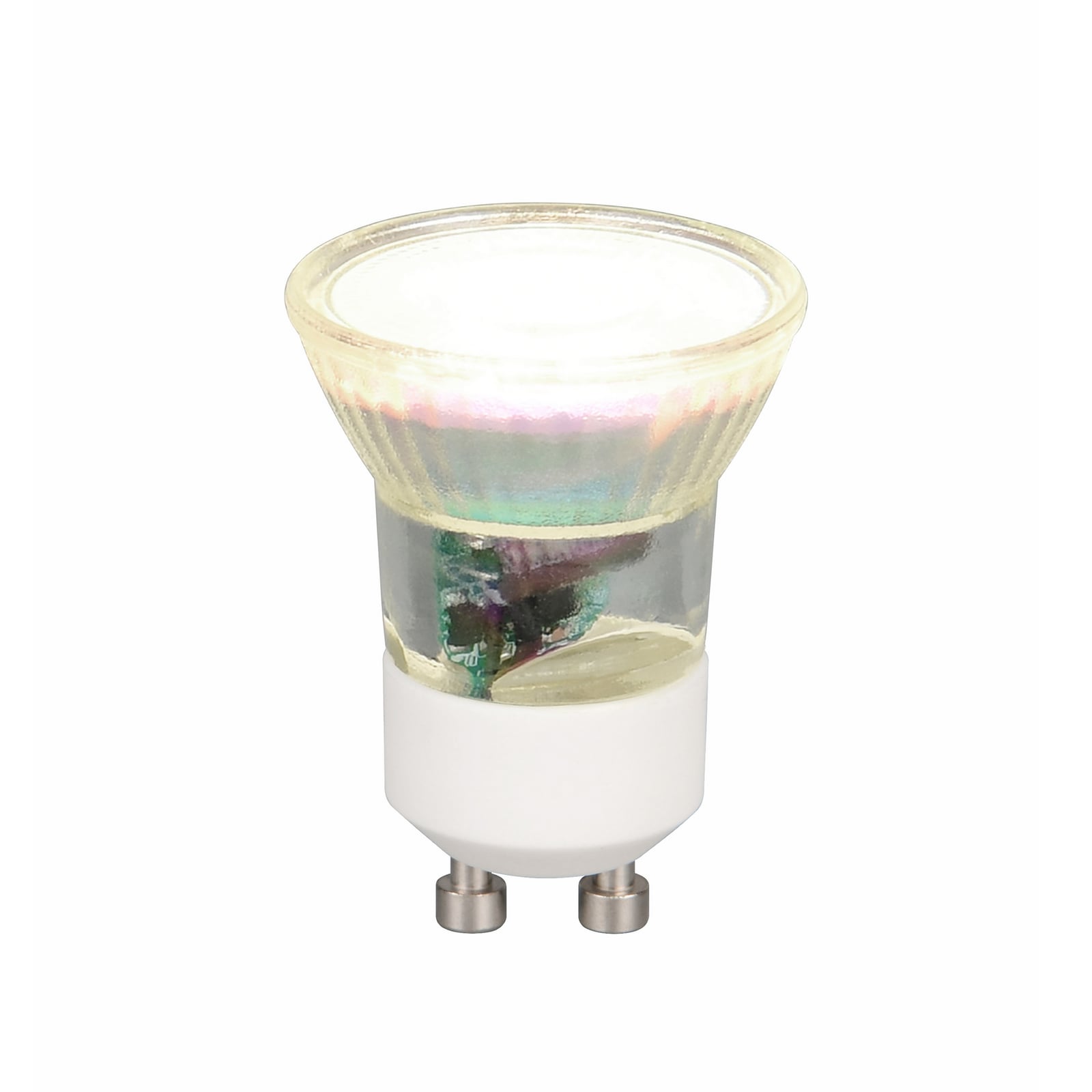 Réflecteur LED mini, GU10, 4 W, 4 000 K, transparent, à intensité variable